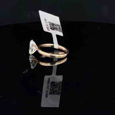 Oval Diamond Solitaire Ring in Yellow Gold 3