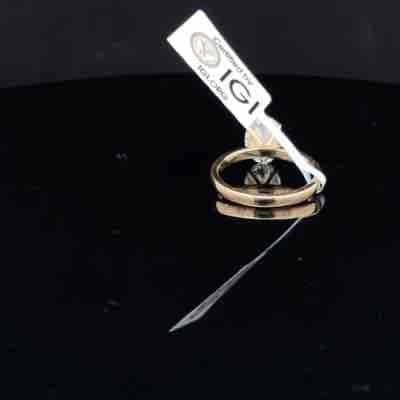 Oval Diamond Solitaire Ring in Yellow Gold 4