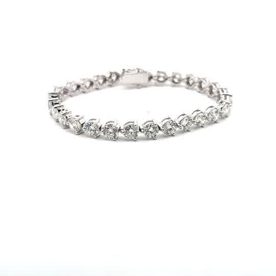 White Gold 15ct round tennis 3 prong