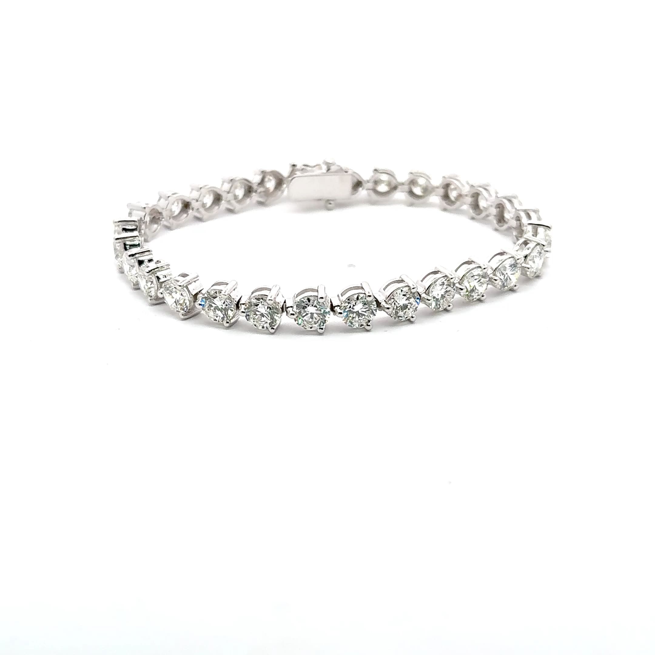White Gold 15ct round tennis 3 prong 2