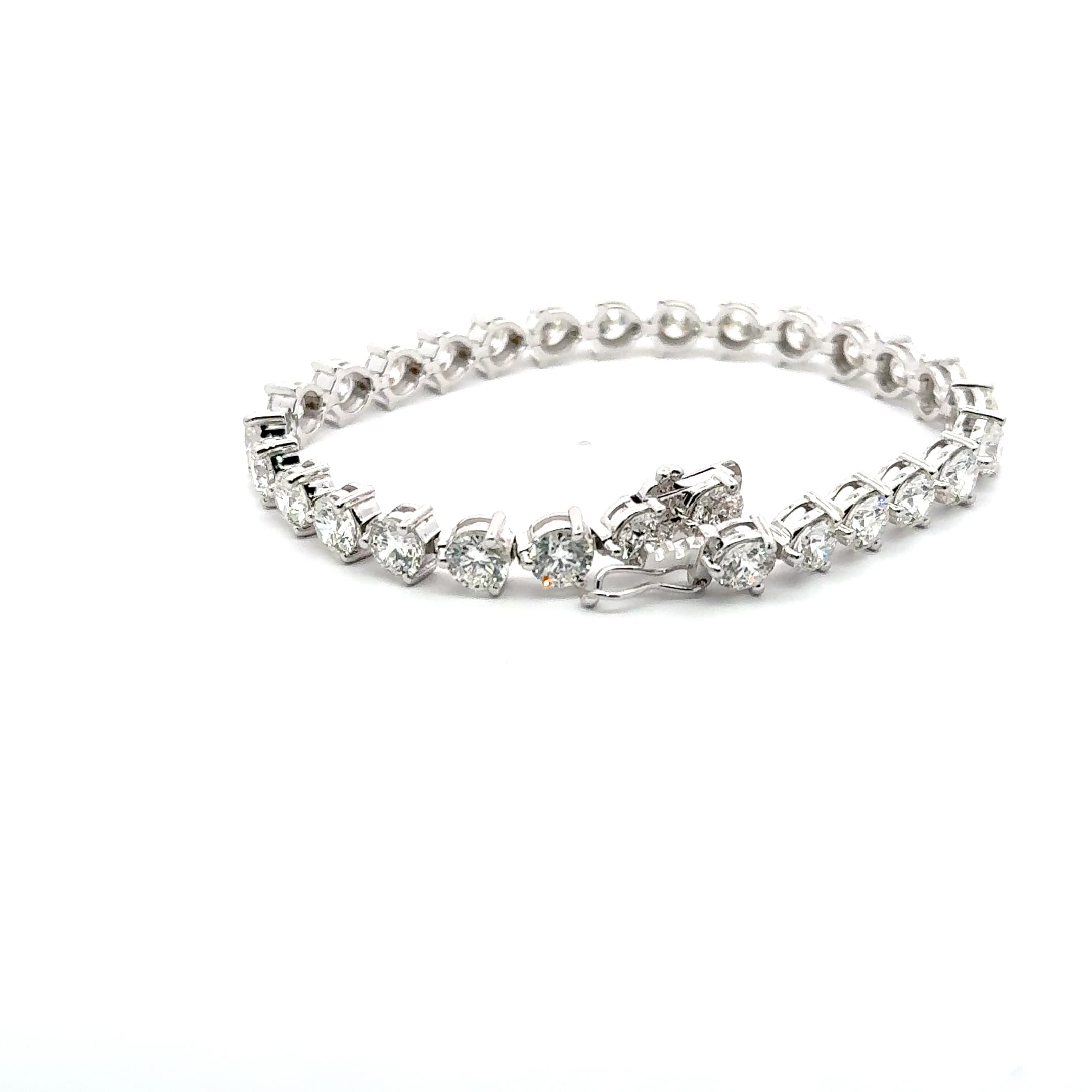 White Gold 15ct round tennis 3 prong 4