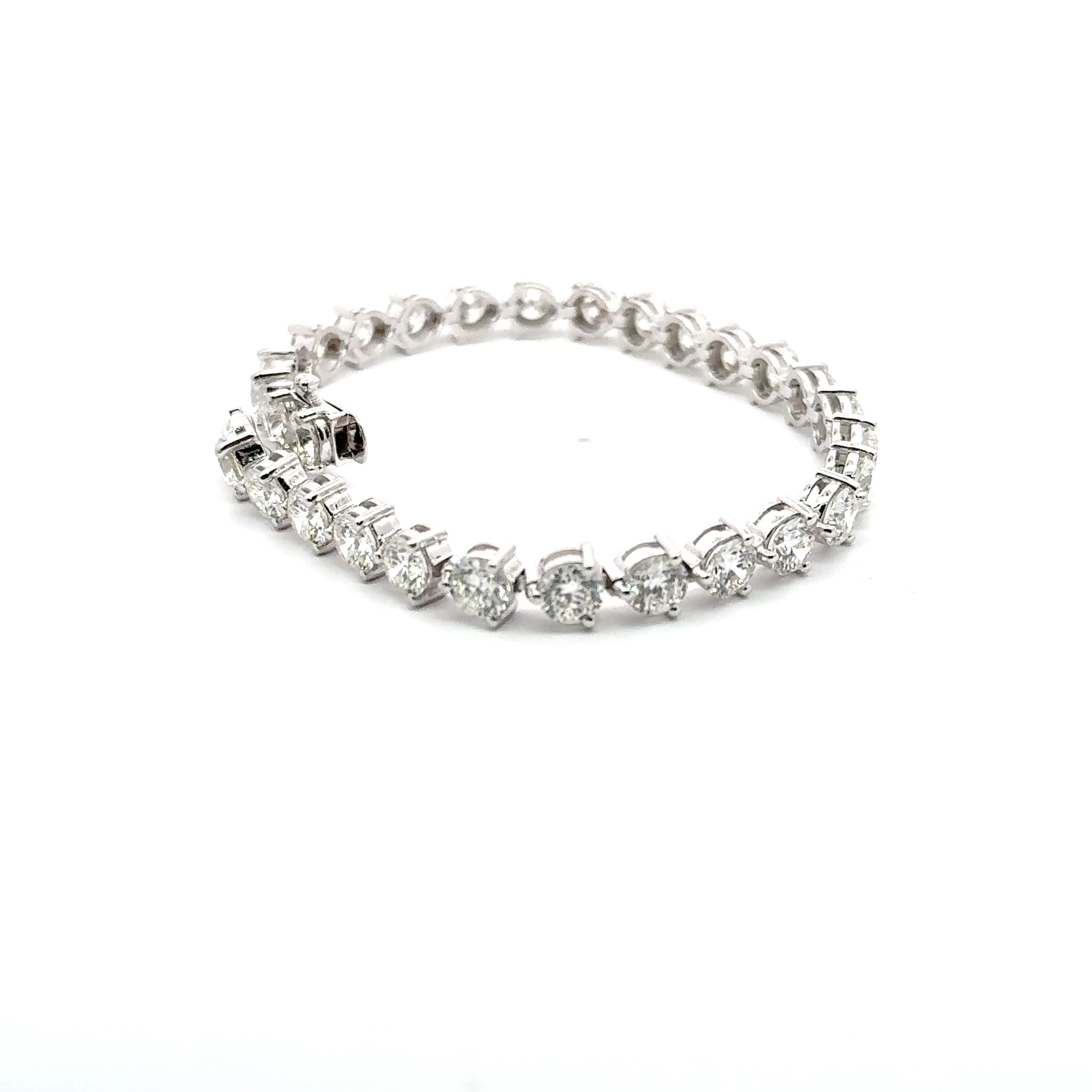 White Gold 15ct round tennis 3 prong 5