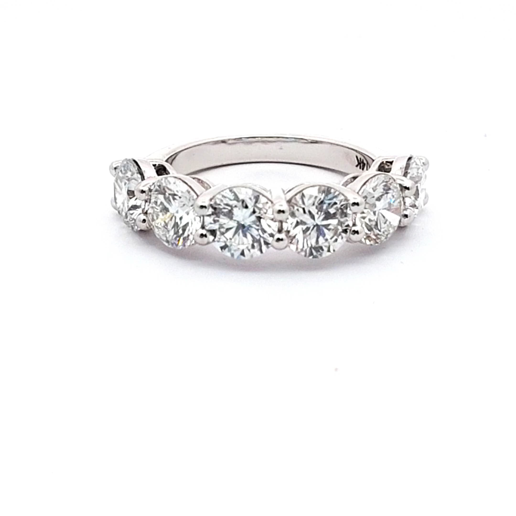 White Gold Round Half Eternity Ring 2