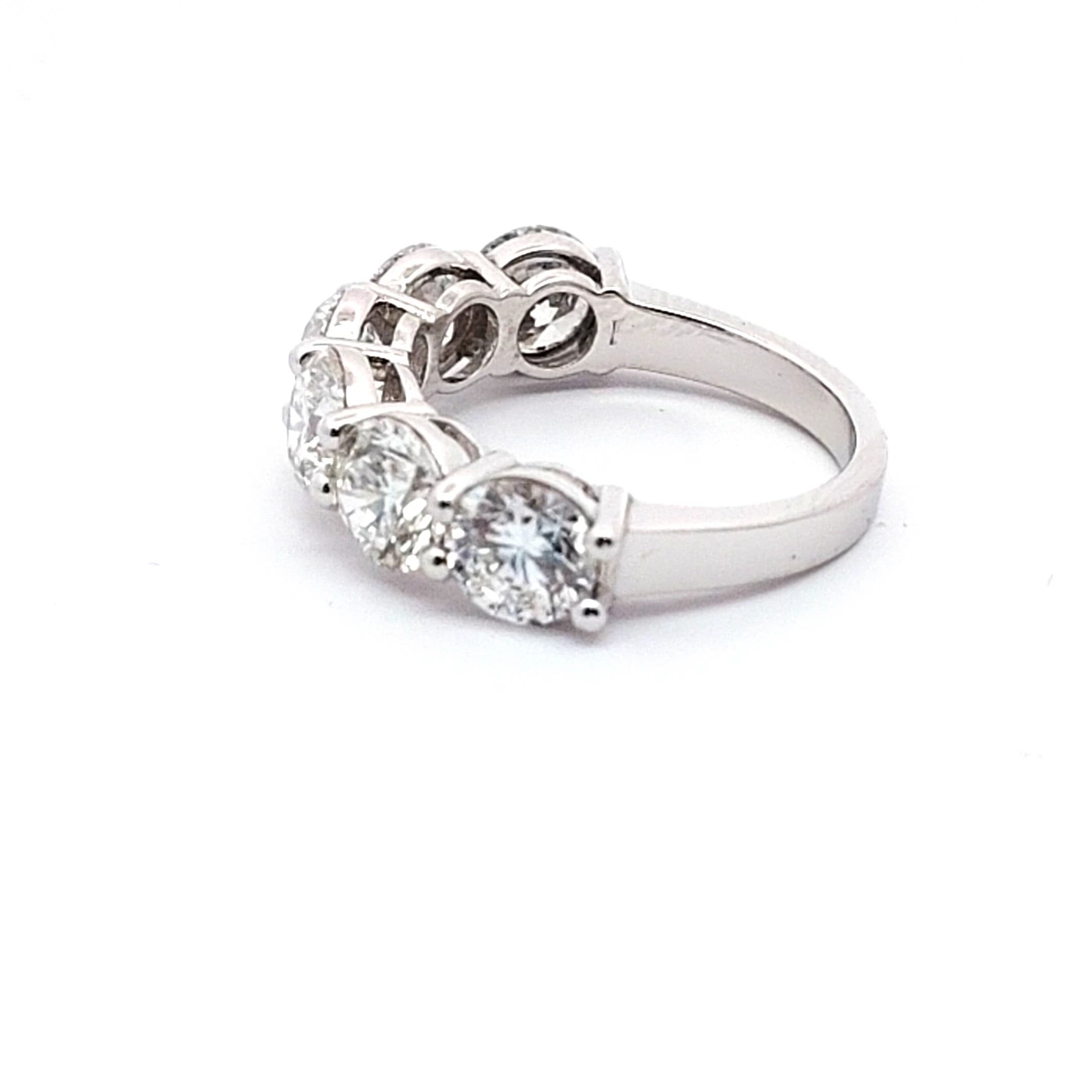 White Gold Round Half Eternity Ring 3