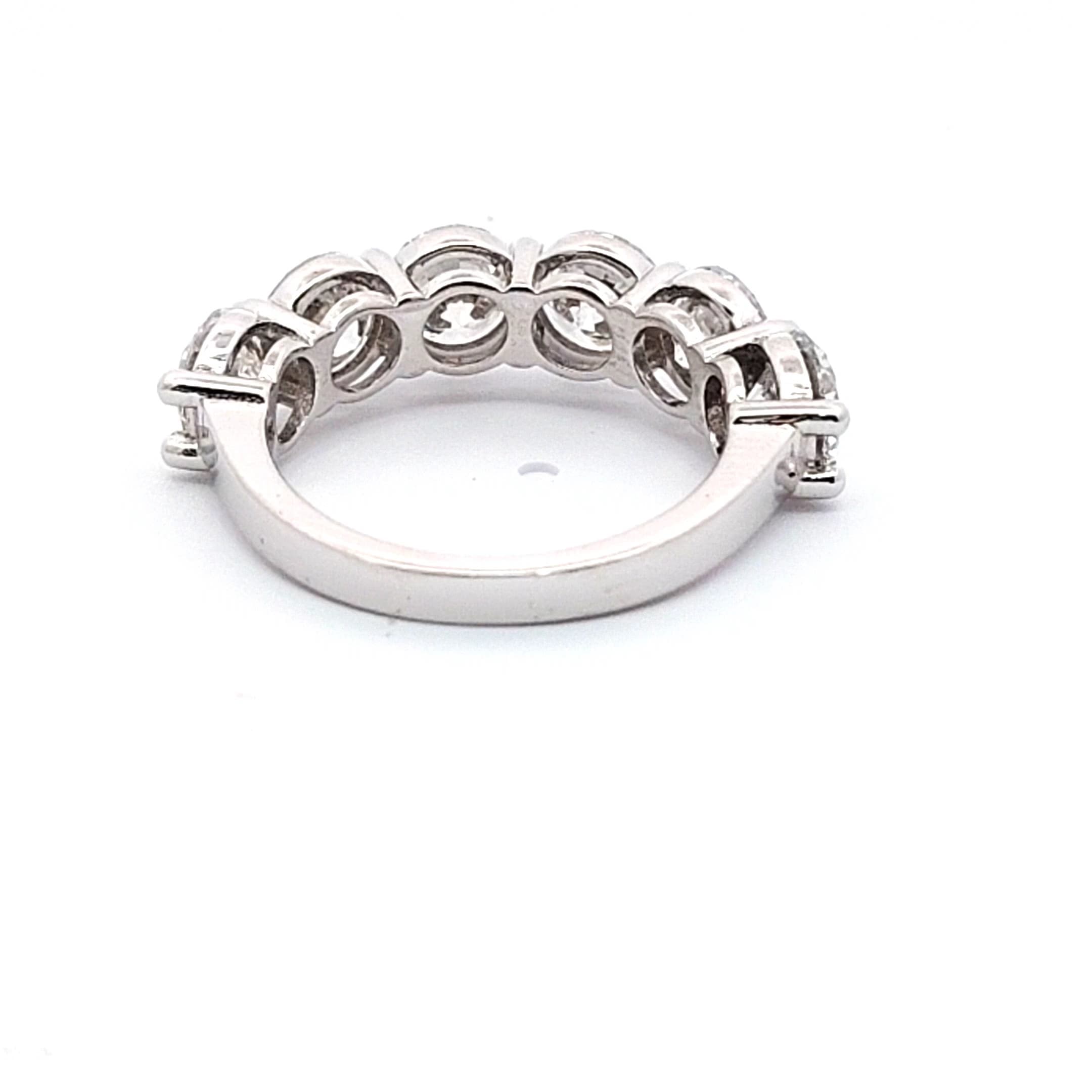 White Gold Round Half Eternity Ring 4