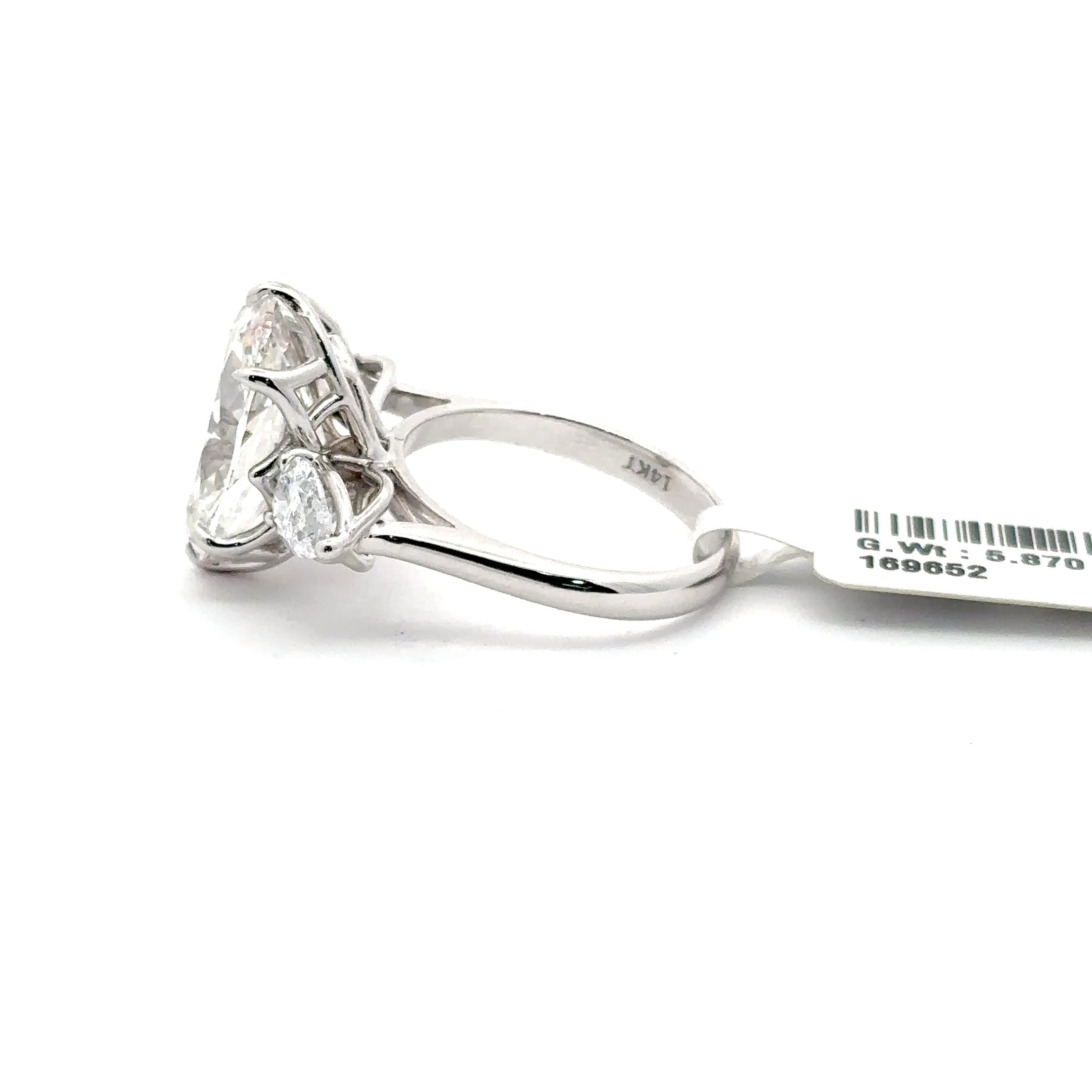 Diamond Multistone Ring with Oval Cut Center Stone 3
