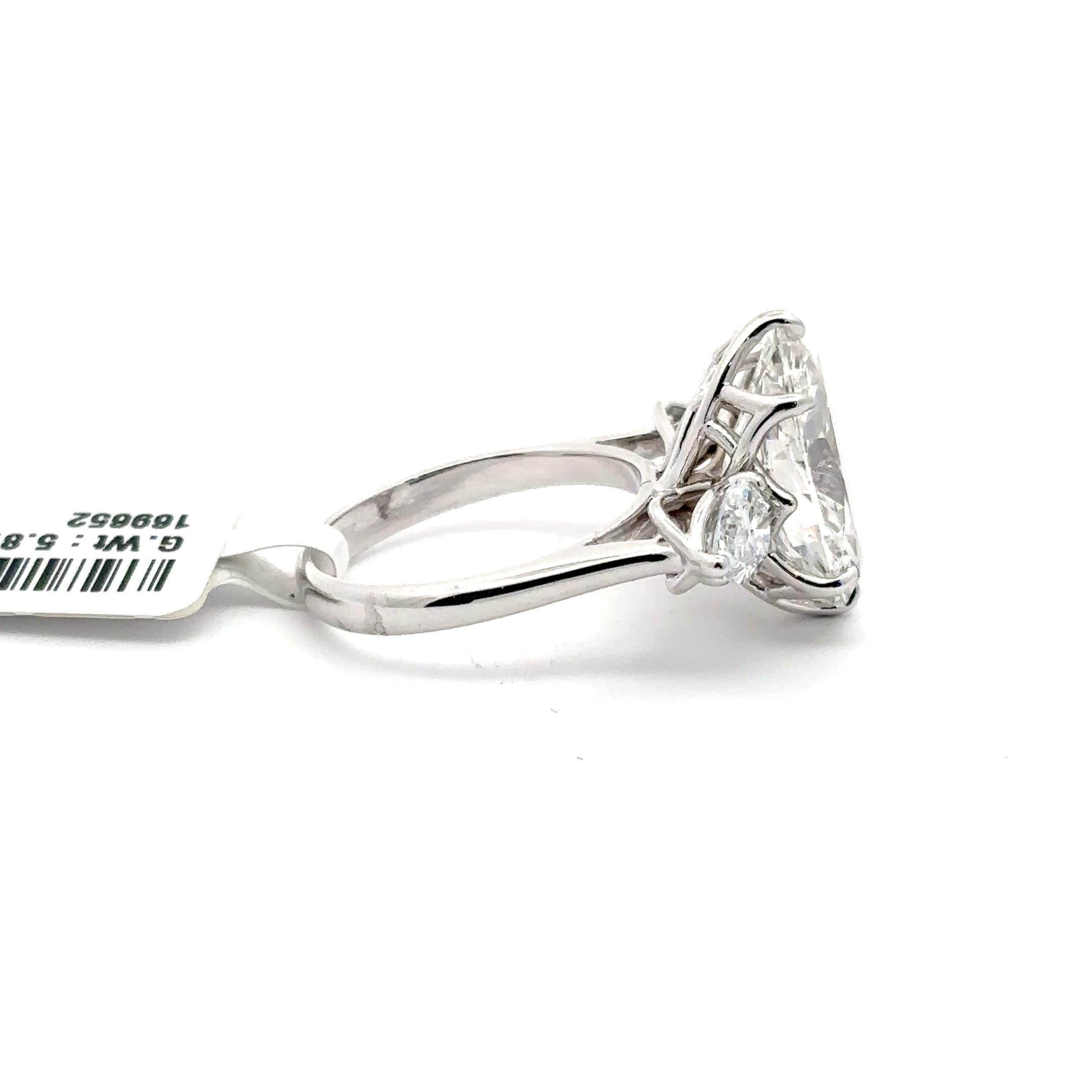 Diamond Multistone Ring with Oval Cut Center Stone 5
