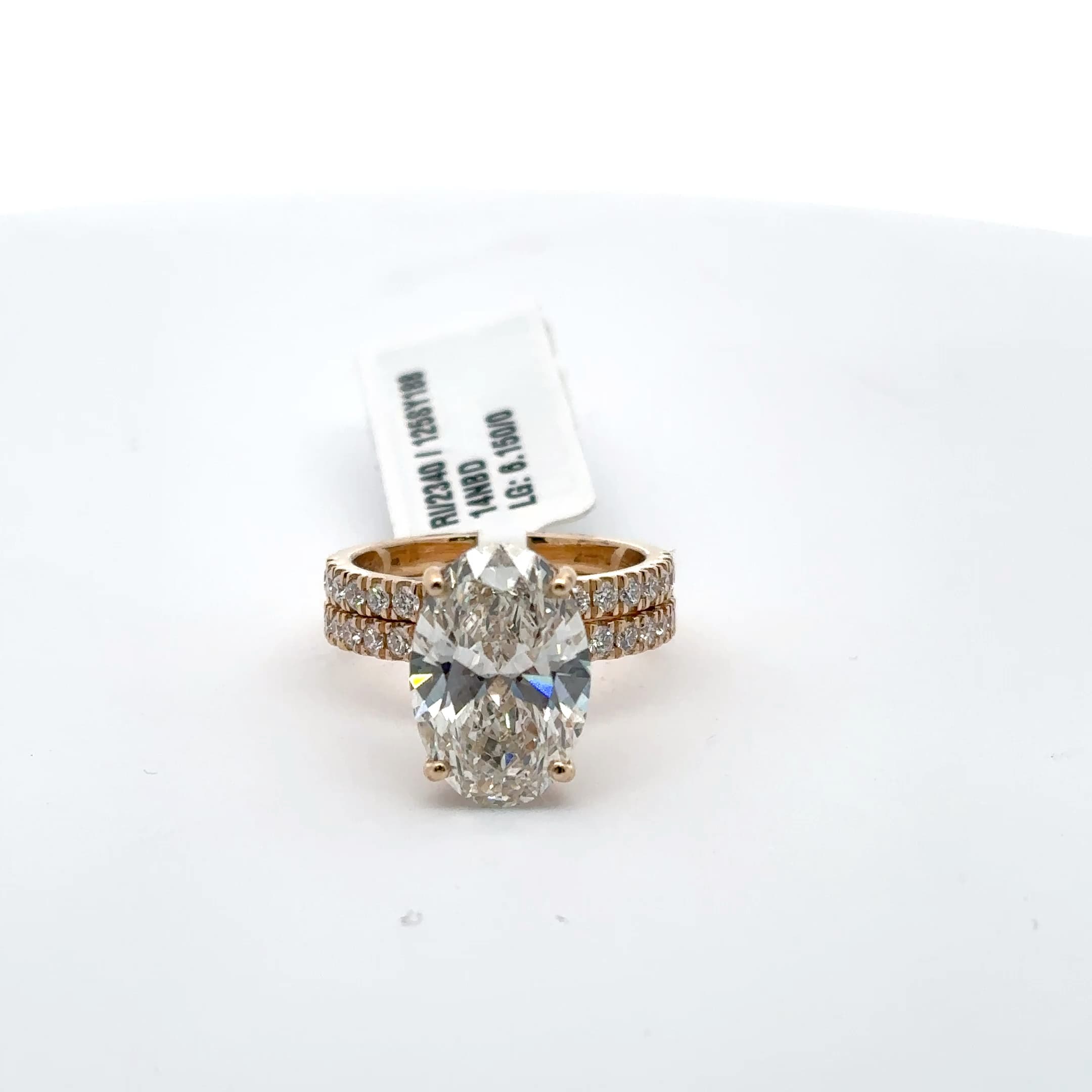 Rose Gold Engagement Ring with Oval Cut Diamond 2