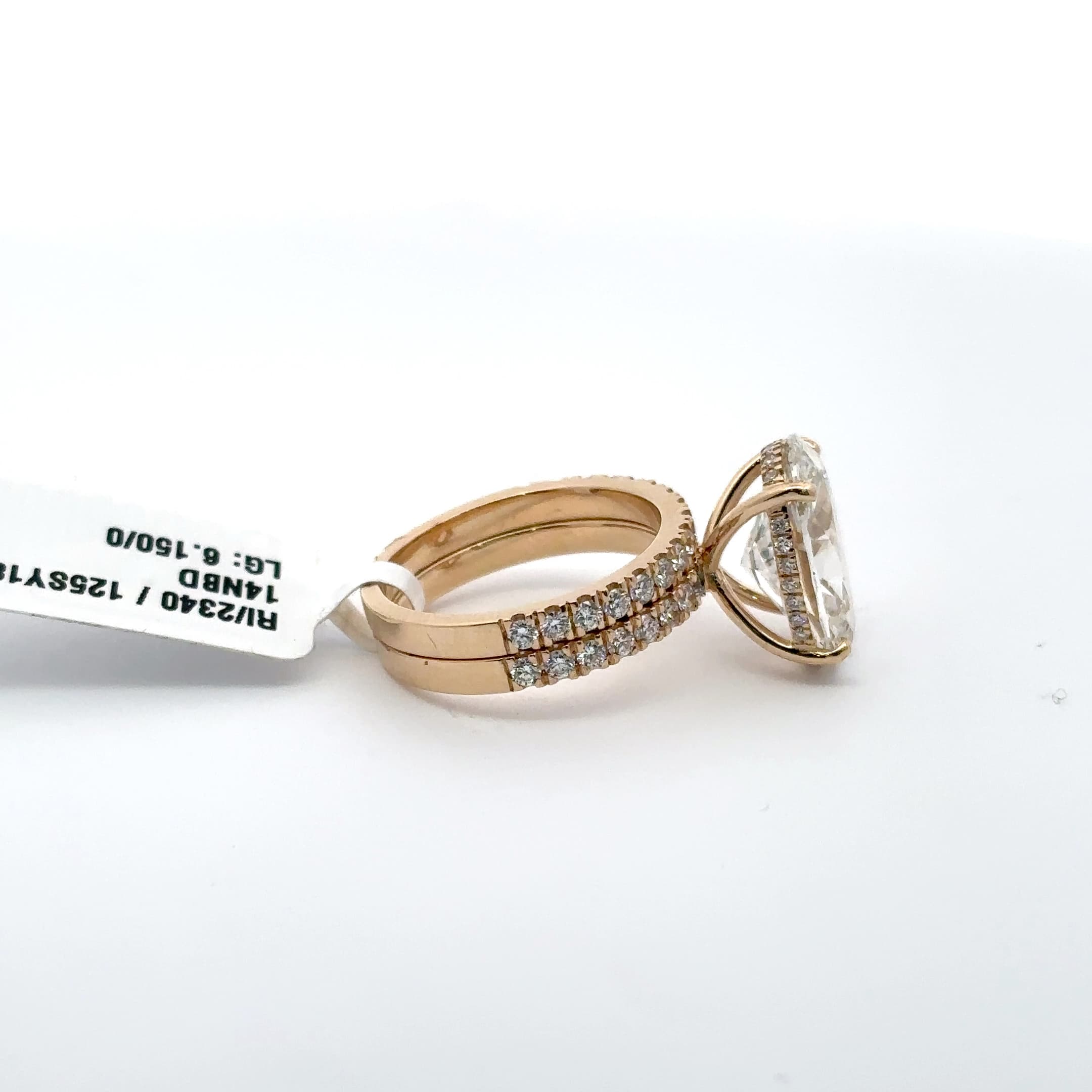 Rose Gold Engagement Ring with Oval Cut Diamond 5