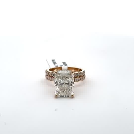 Rose Gold Engagement Ring with Emerald Cut Diamond