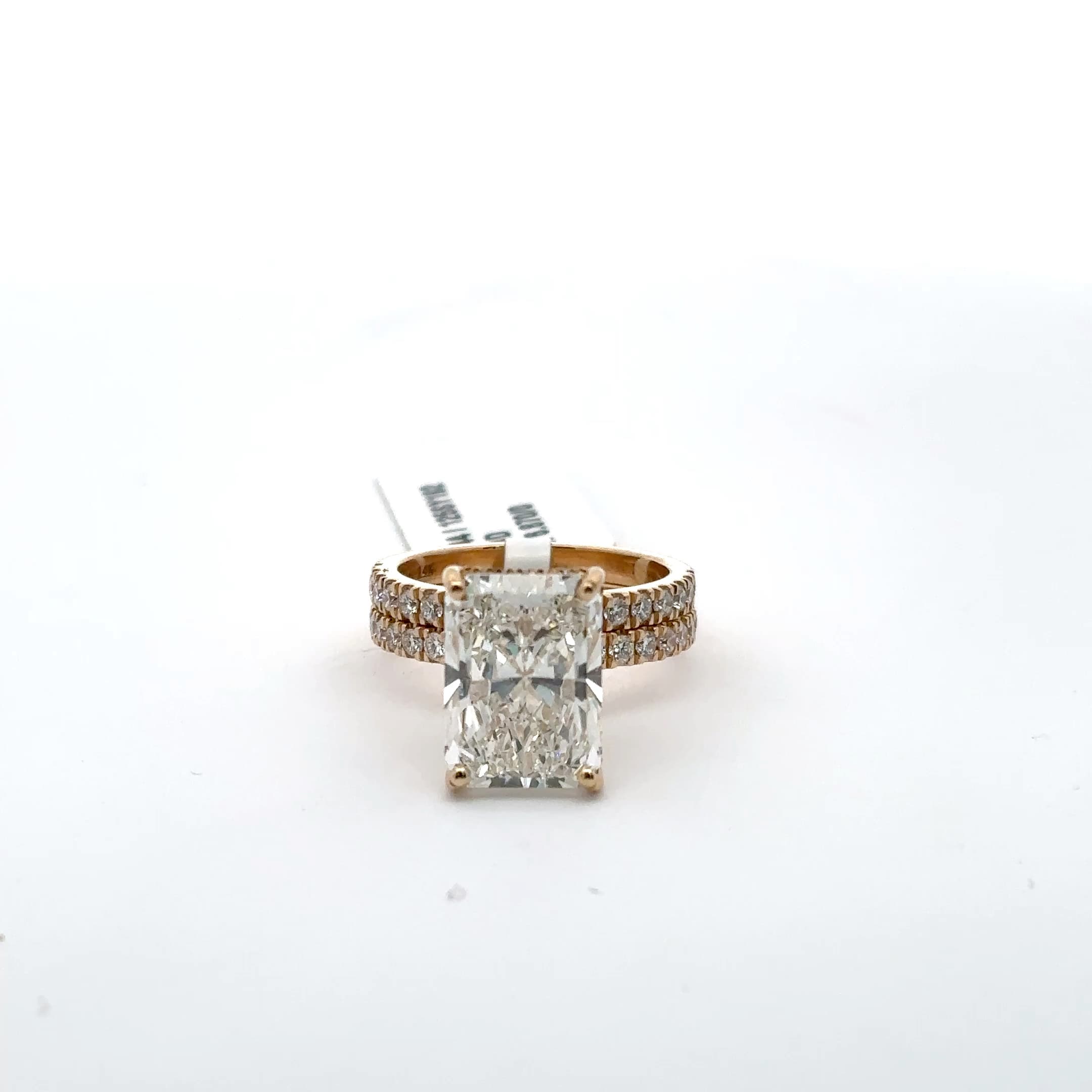 Rose Gold Engagement Ring with Emerald Cut Diamond 2
