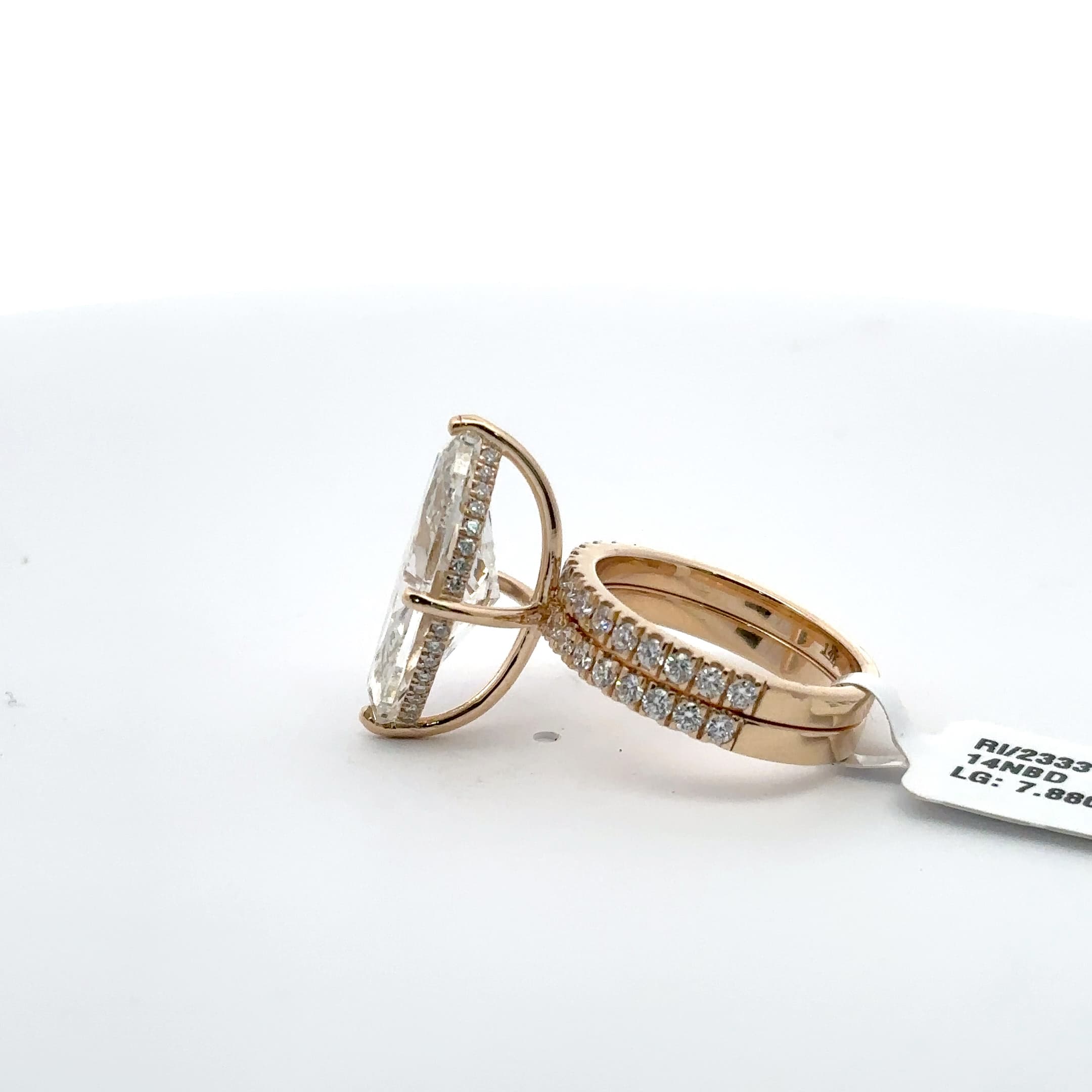 Rose Gold Engagement Ring with Marquise Cut Diamond 3