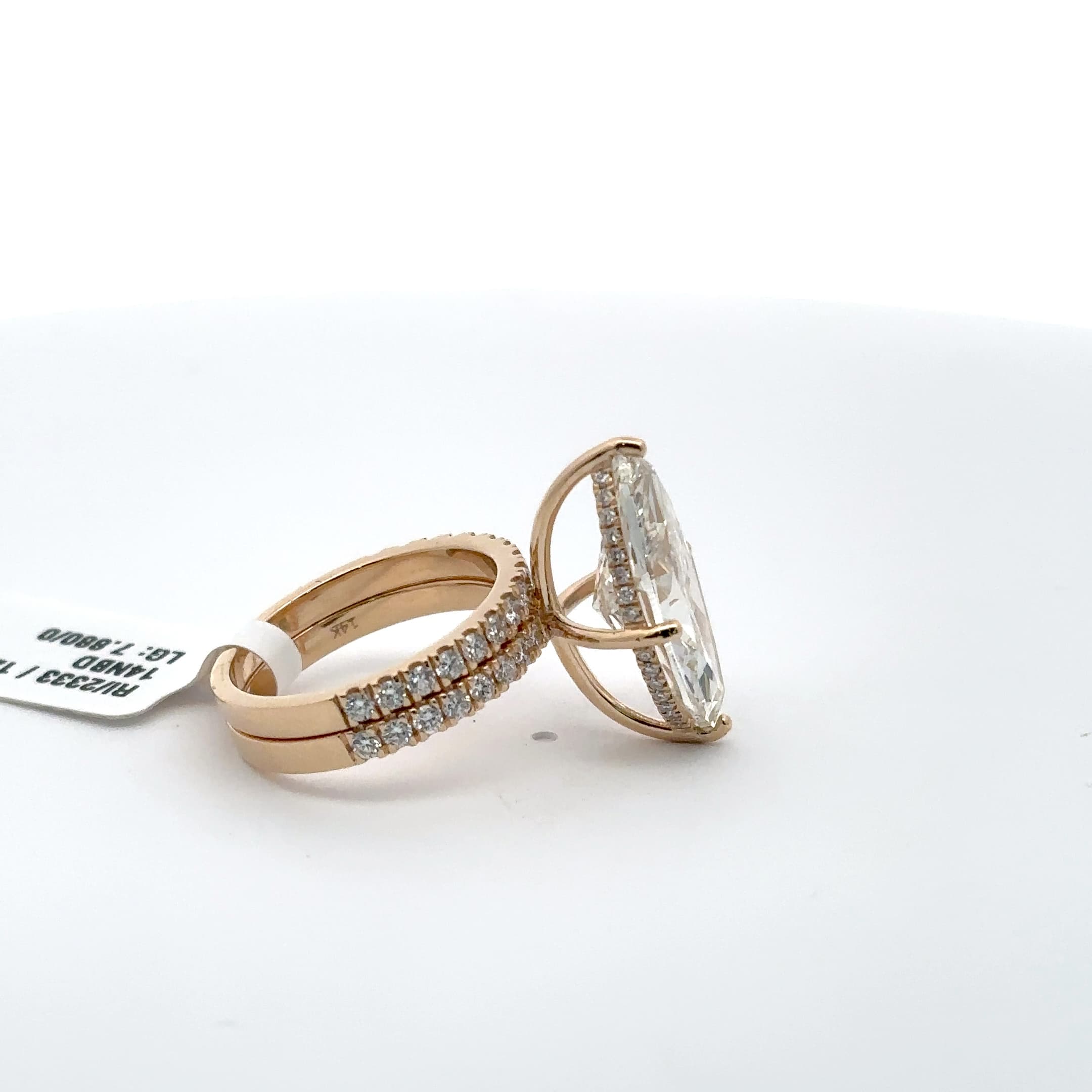 Rose Gold Engagement Ring with Marquise Cut Diamond 5