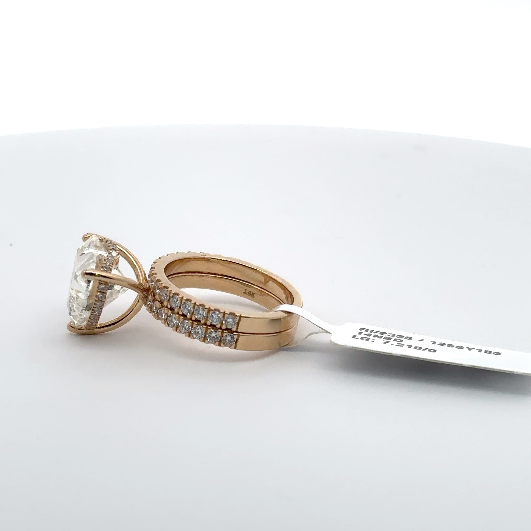 Rose Gold Heart Diamond Engagement Ring 3