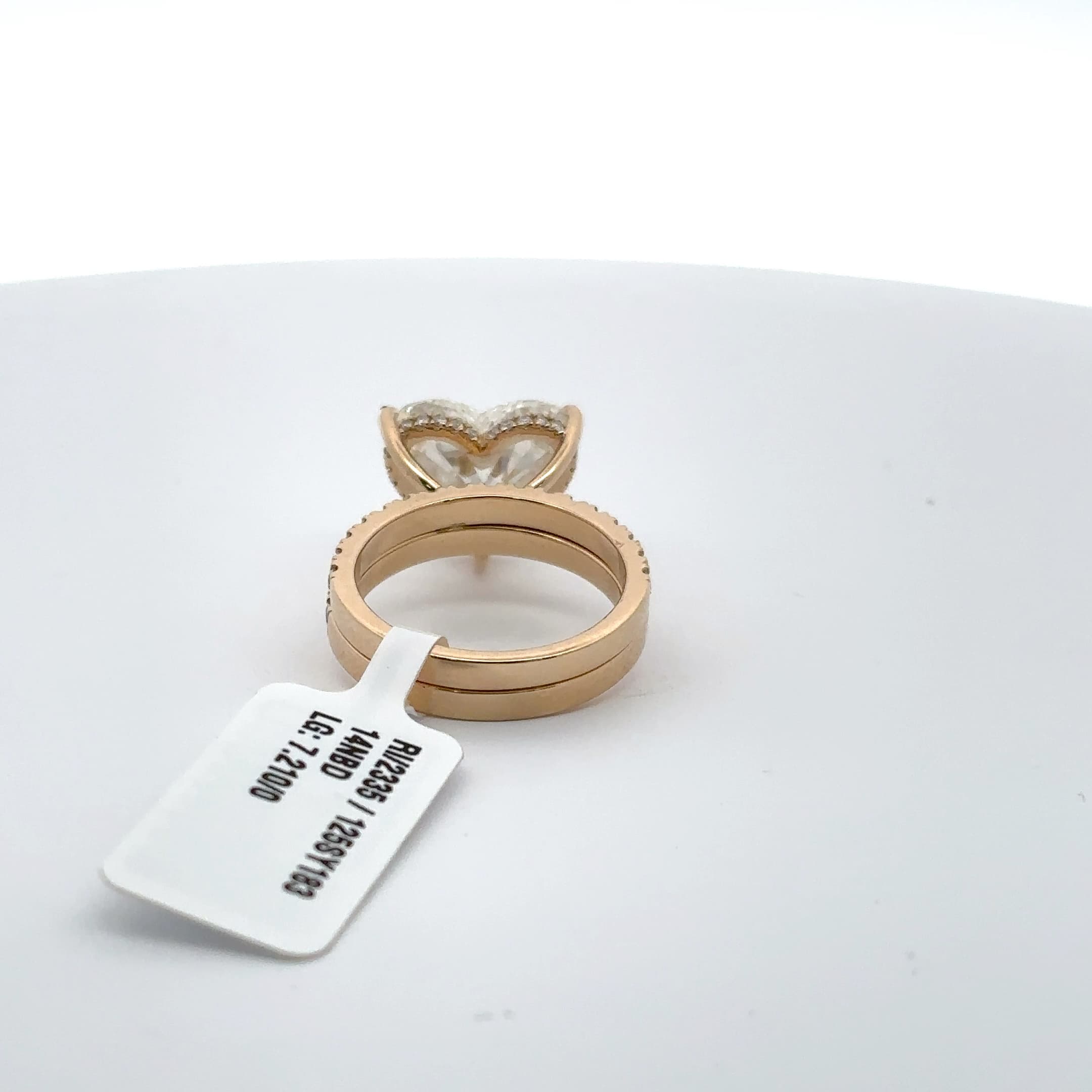 Rose Gold Heart Diamond Engagement Ring 4