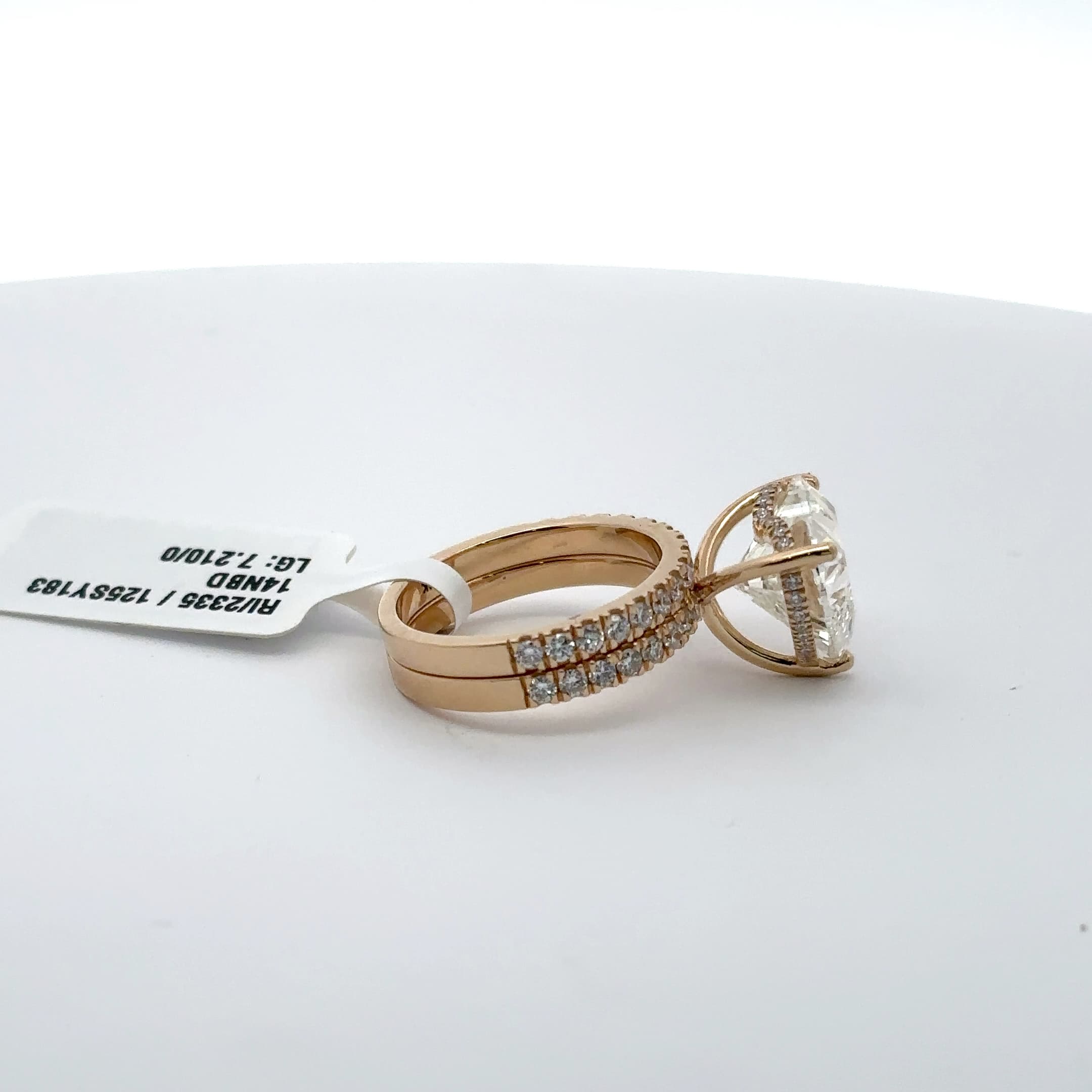 Rose Gold Heart Diamond Engagement Ring 5