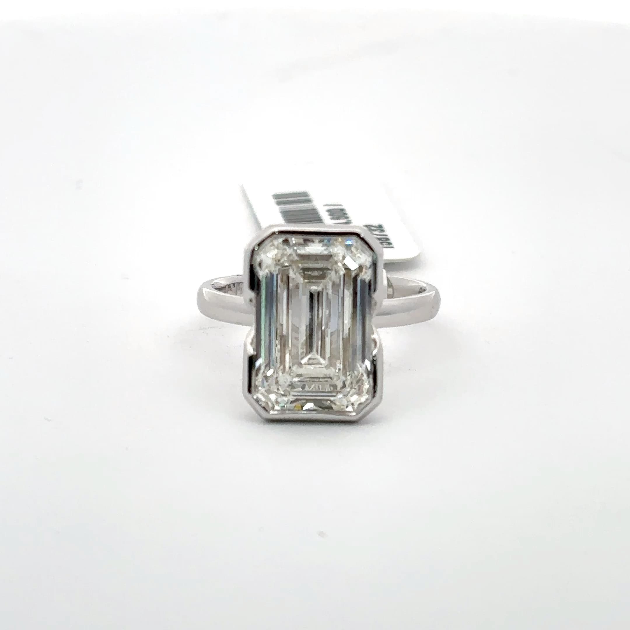 White Gold Emerald Cut Diamond Engagement Ring 2