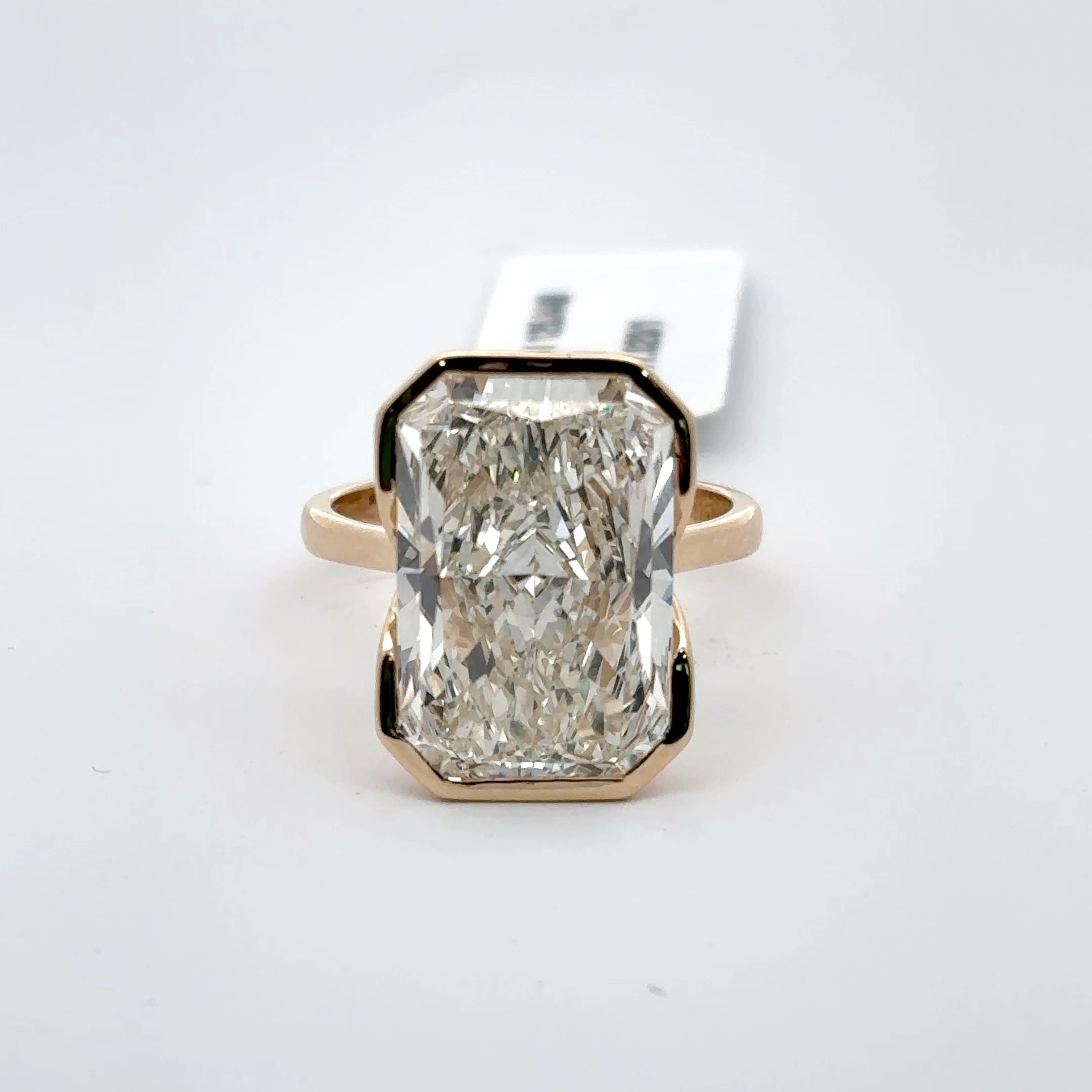 Rose Gold Solitaire Ring with Emerald Cut Diamond 2