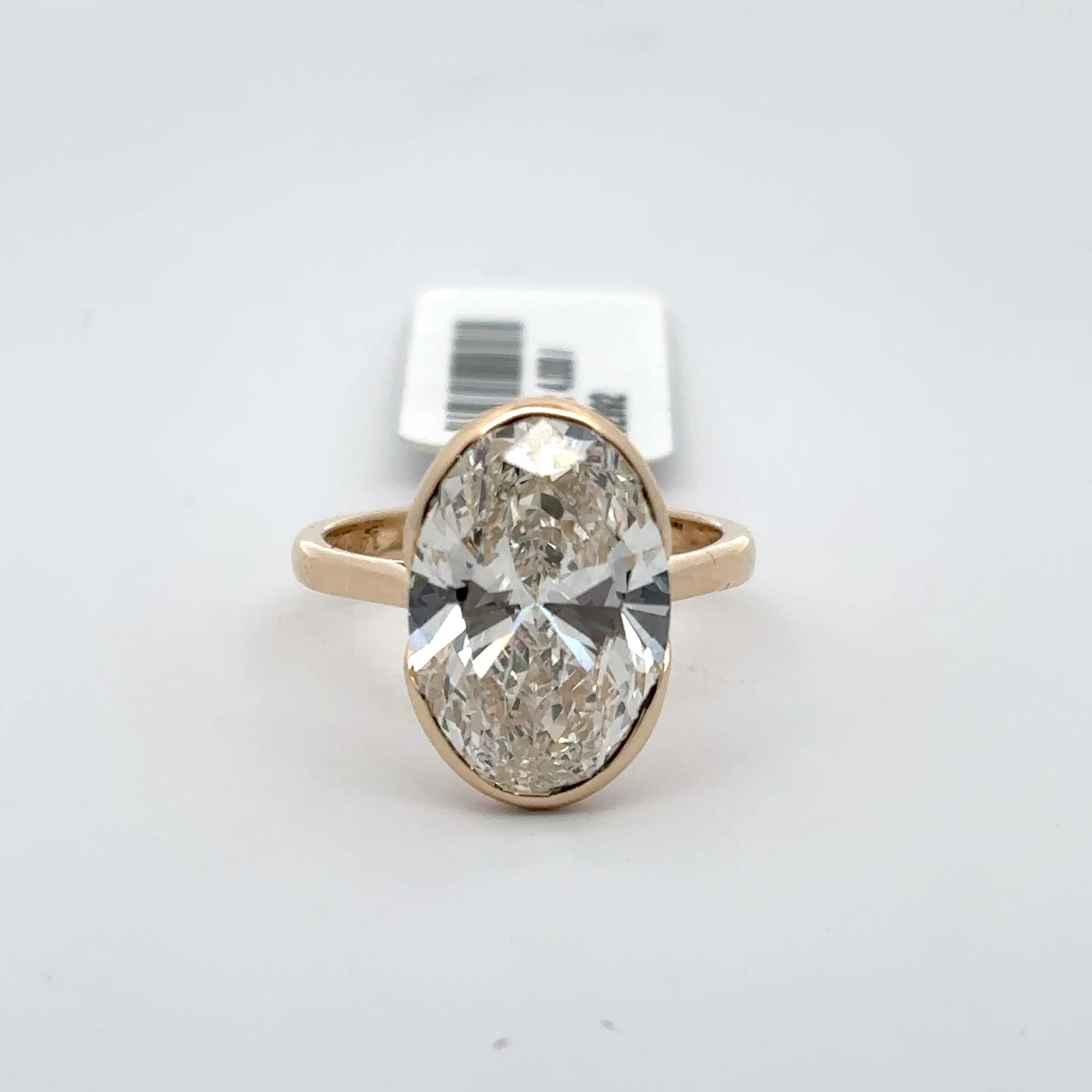 Rose Gold Solitaire Ring with Oval Cut Diamond 2