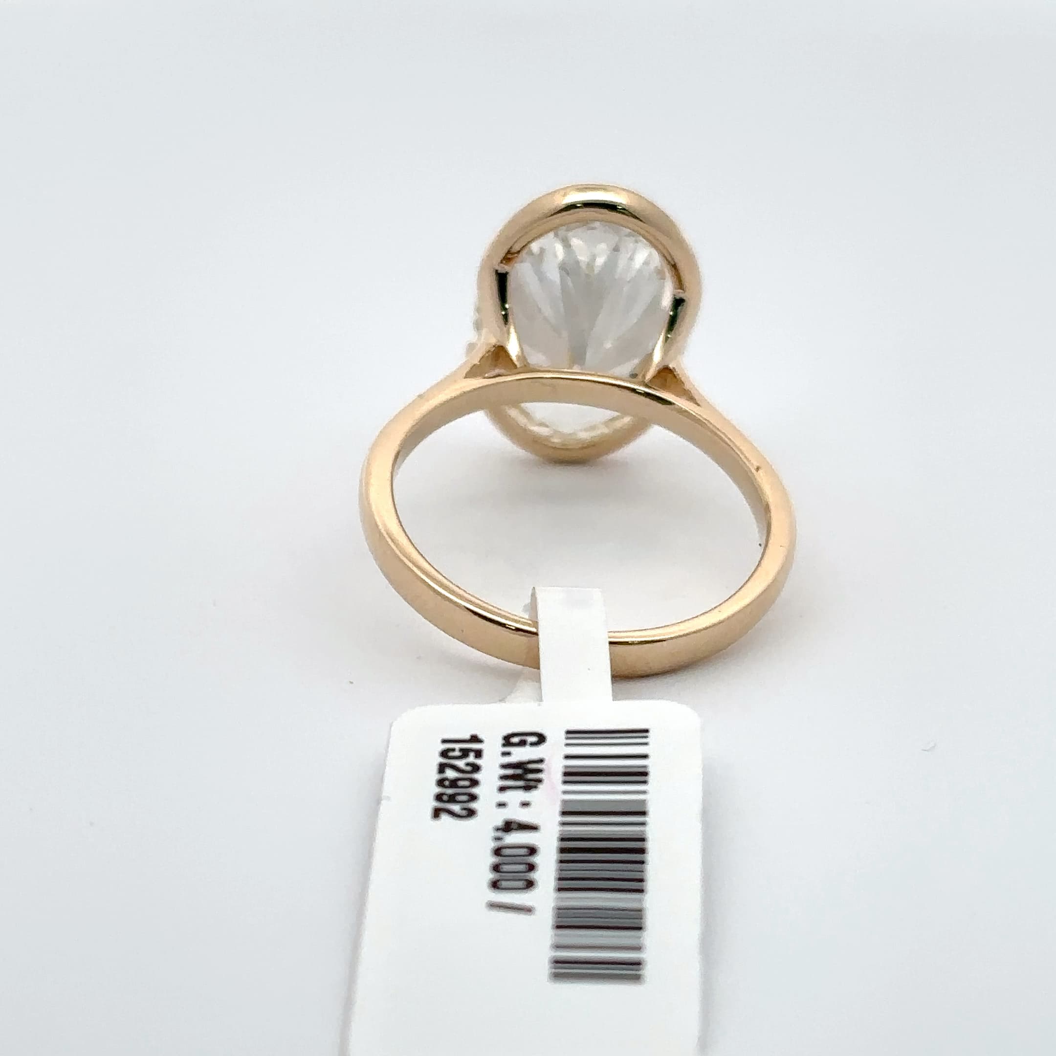 Rose Gold Solitaire Ring with Oval Cut Diamond 4