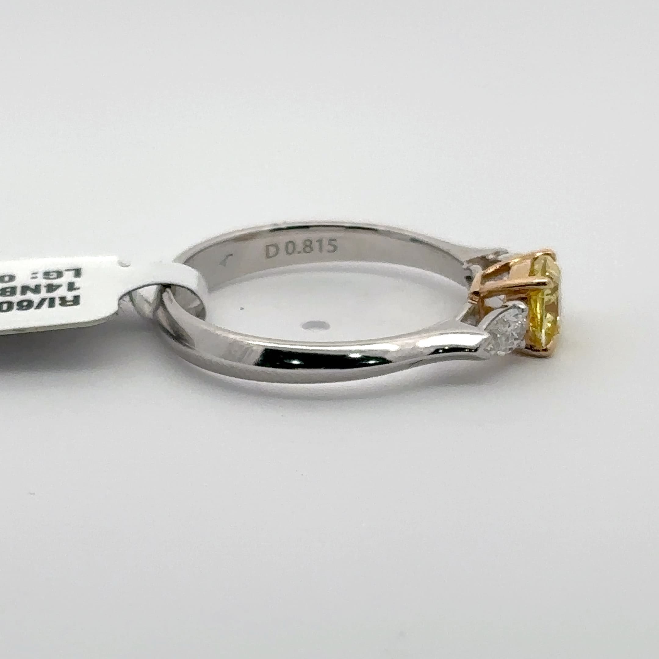 Fancy Yellow Cushion Cut Diamond Ring in White Gold 5