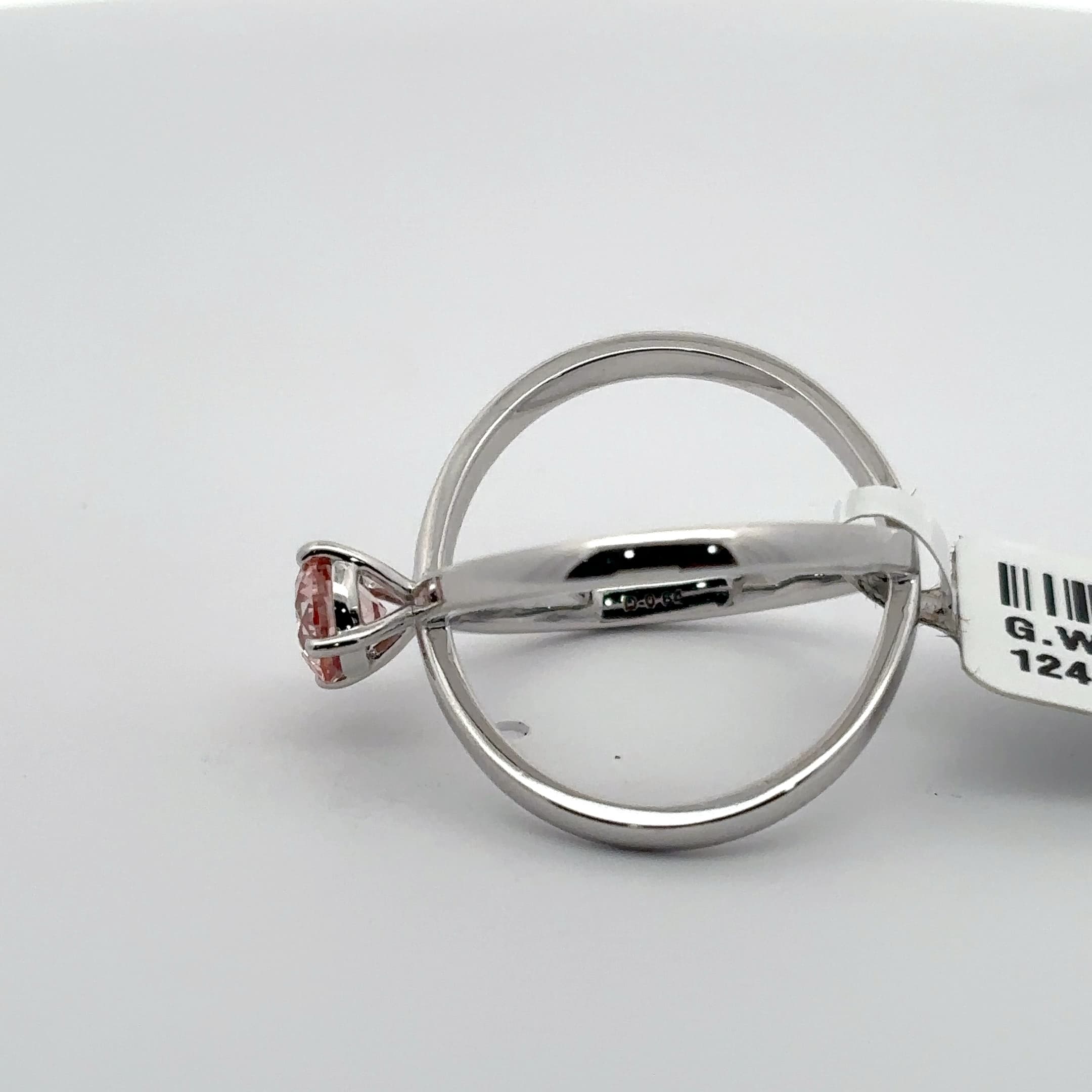 White Gold Plated Sterling Silver Multi-Stone Ring with Round Cut Quartz 3
