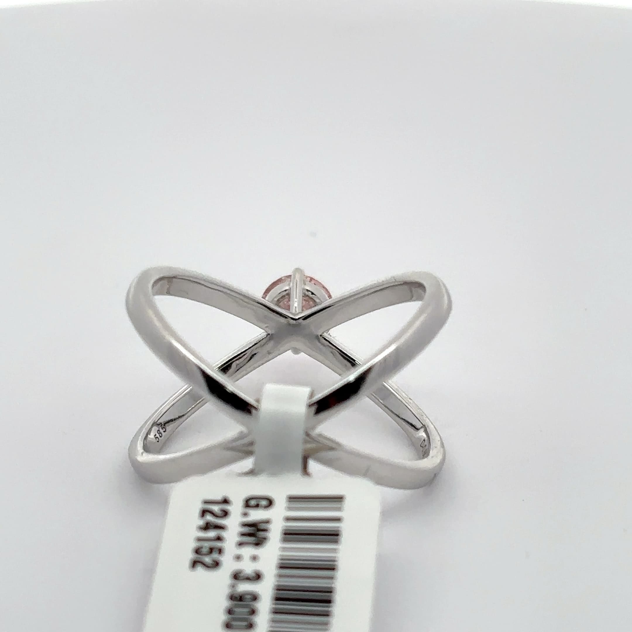 White Gold Plated Sterling Silver Multi-Stone Ring with Round Cut Quartz 4