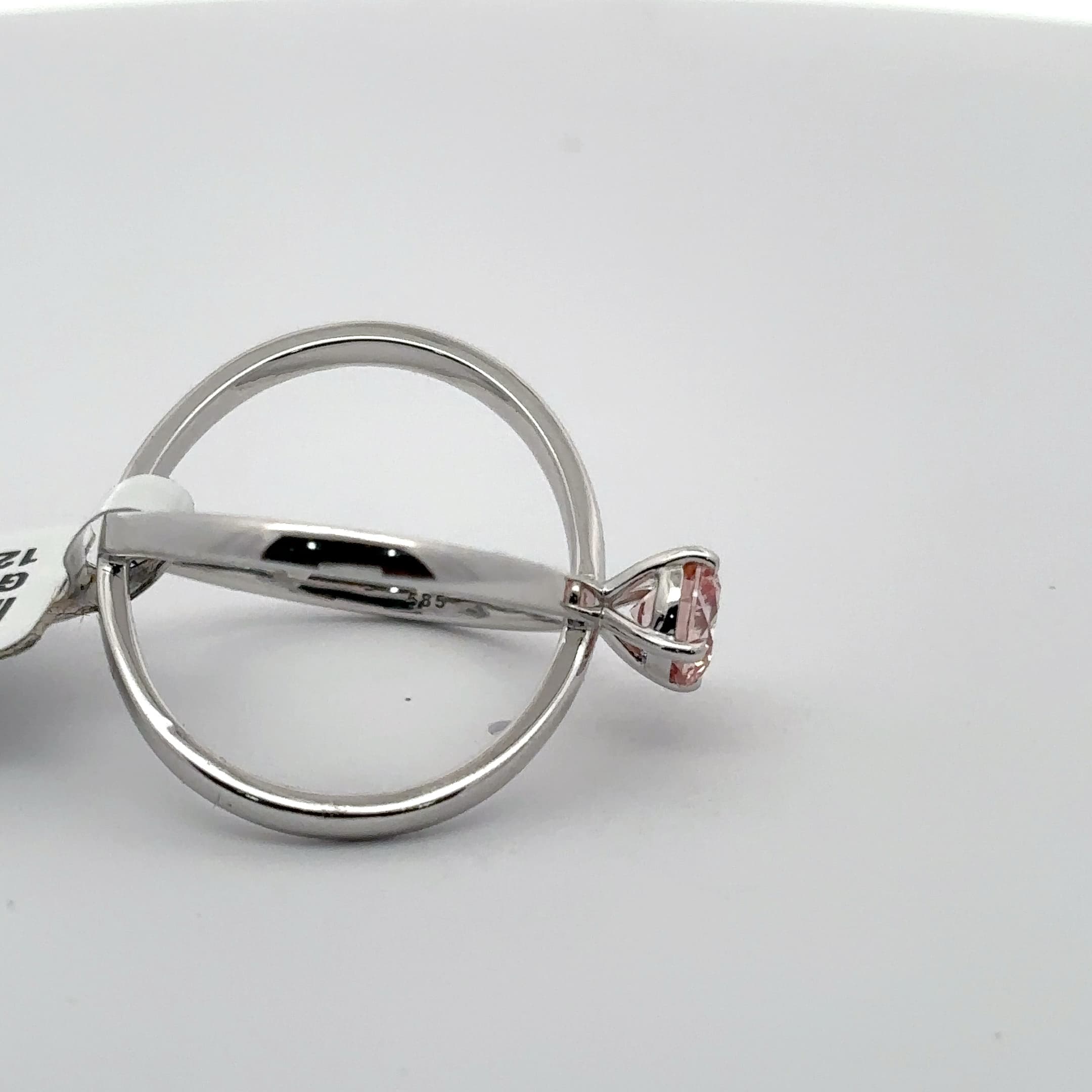 White Gold Plated Sterling Silver Multi-Stone Ring with Round Cut Quartz 5