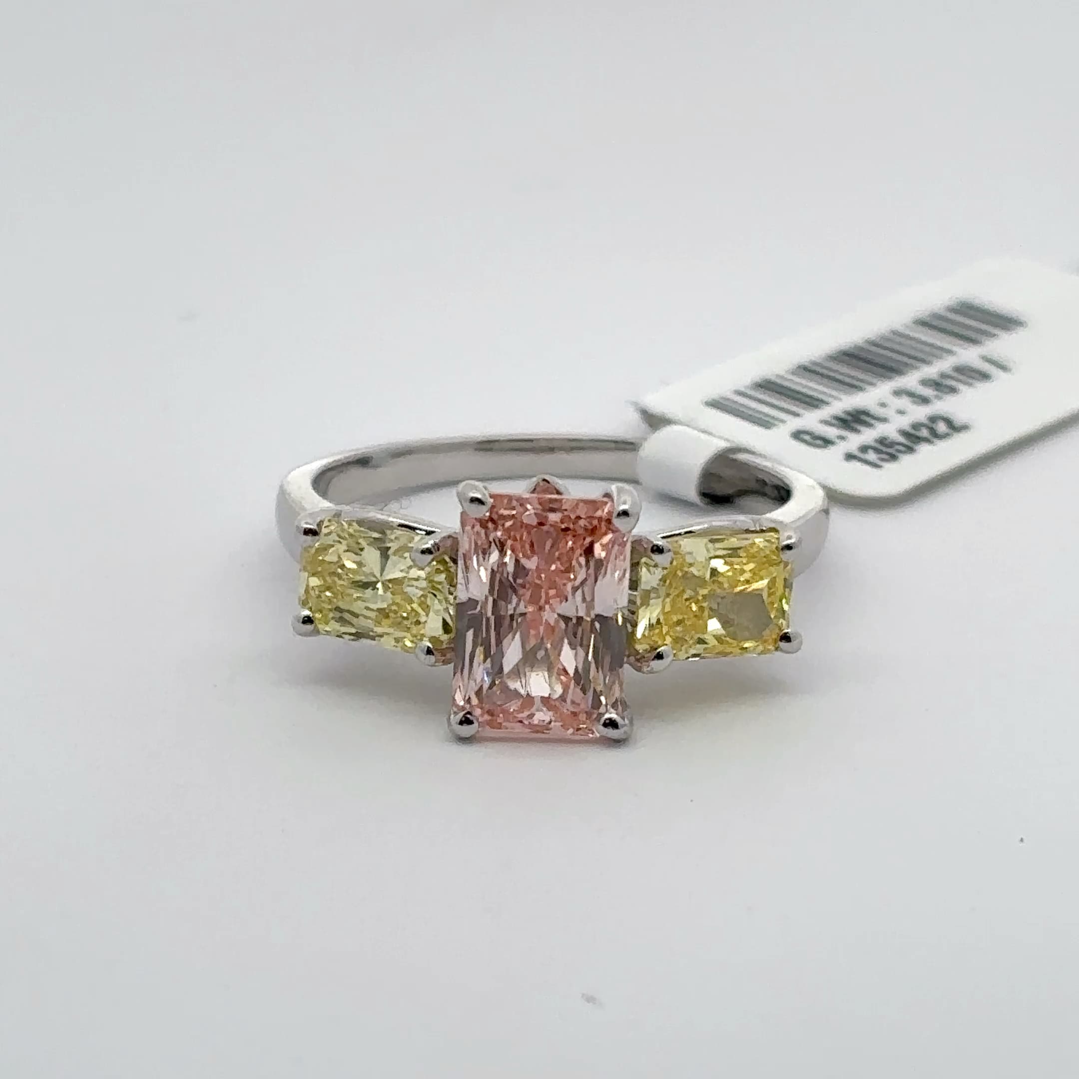 Multistone Ring with Radiant Cut Diamonds 2