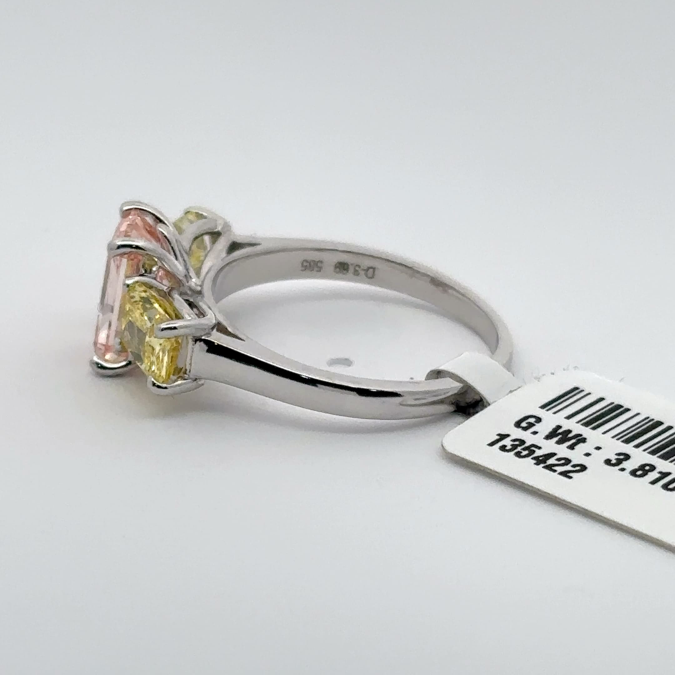 Multistone Ring with Radiant Cut Diamonds 3