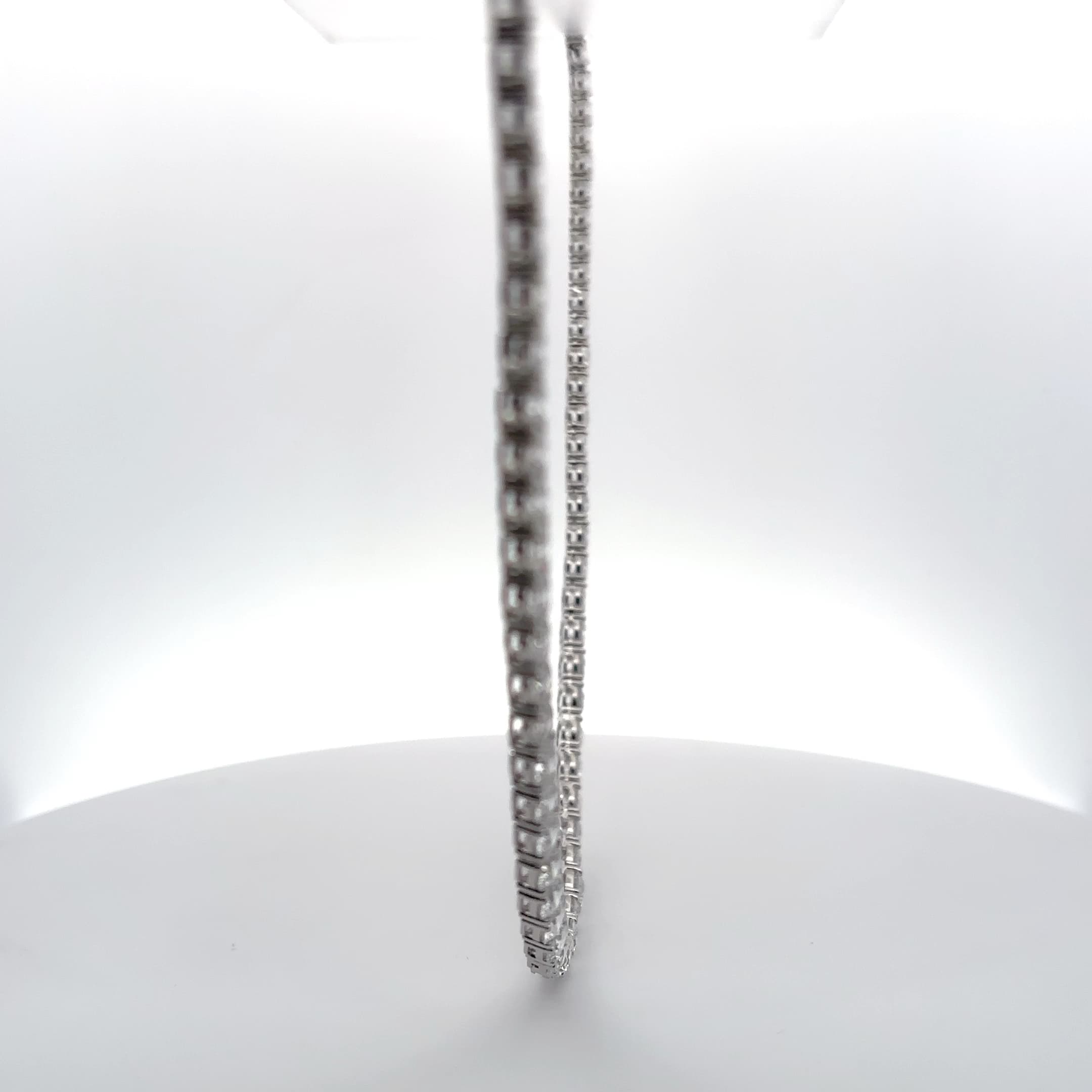 White Gold Diamond Round Brilliant Cut Tennis Necklace 5