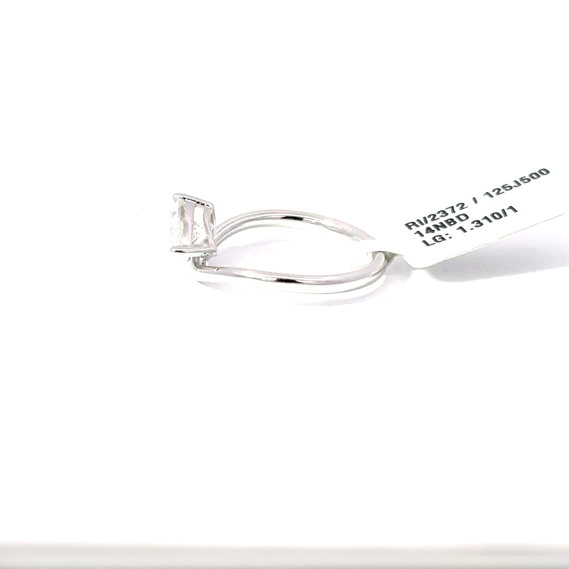 White Gold Solitaire Ring with Pear Cut Diamond 3