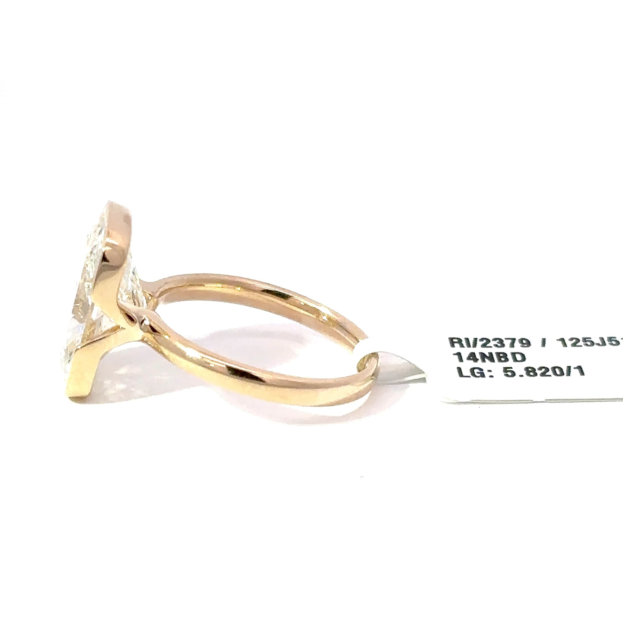 Cushion Cut Diamond Solitaire Ring in Yellow Gold 3