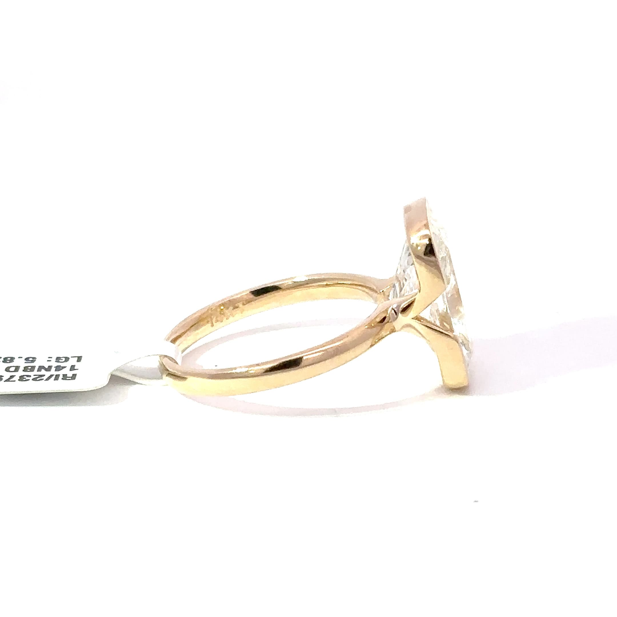 Cushion Cut Diamond Solitaire Ring in Yellow Gold 5
