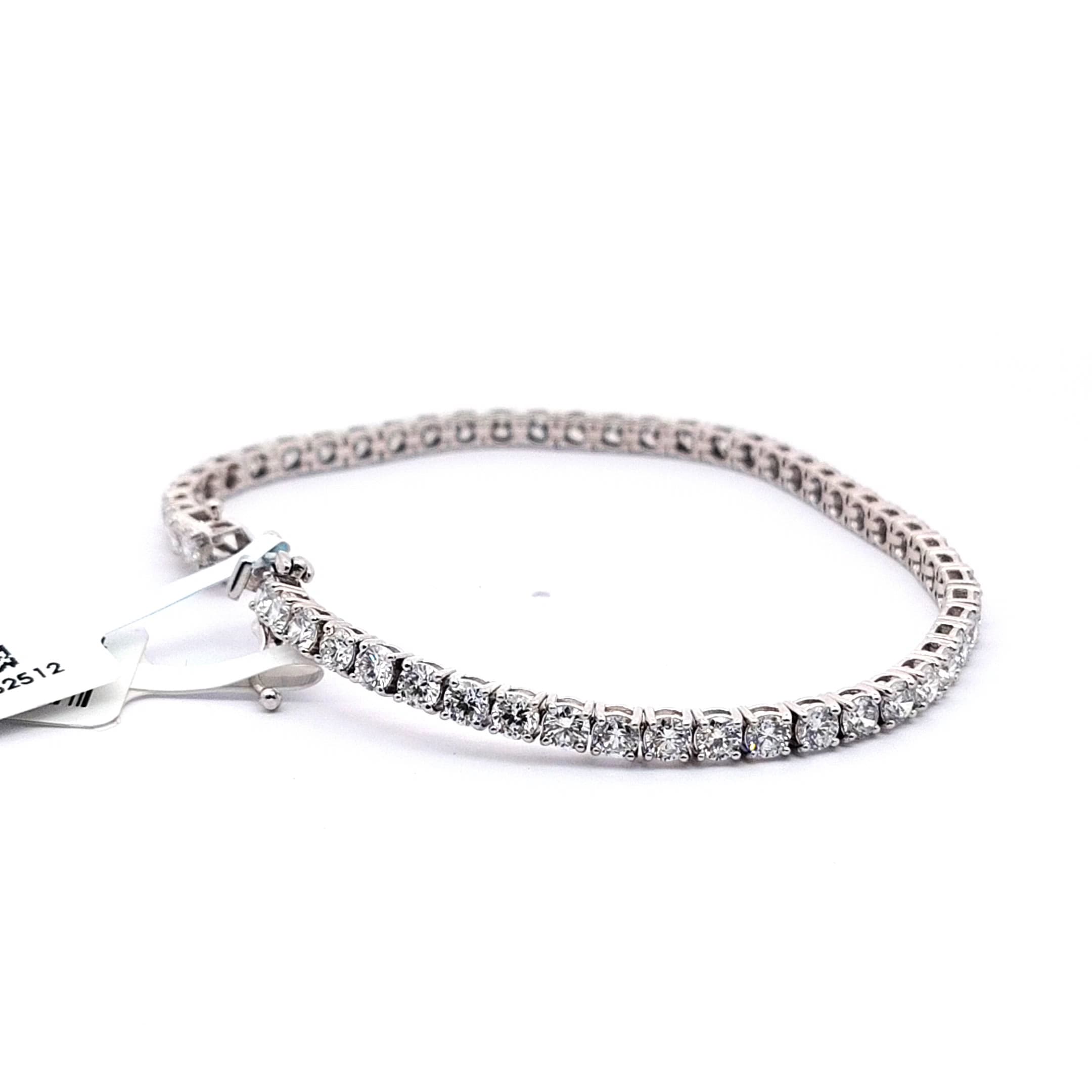 White Gold Tennis Bracelet with Brilliant Cut Round Diamonds 5