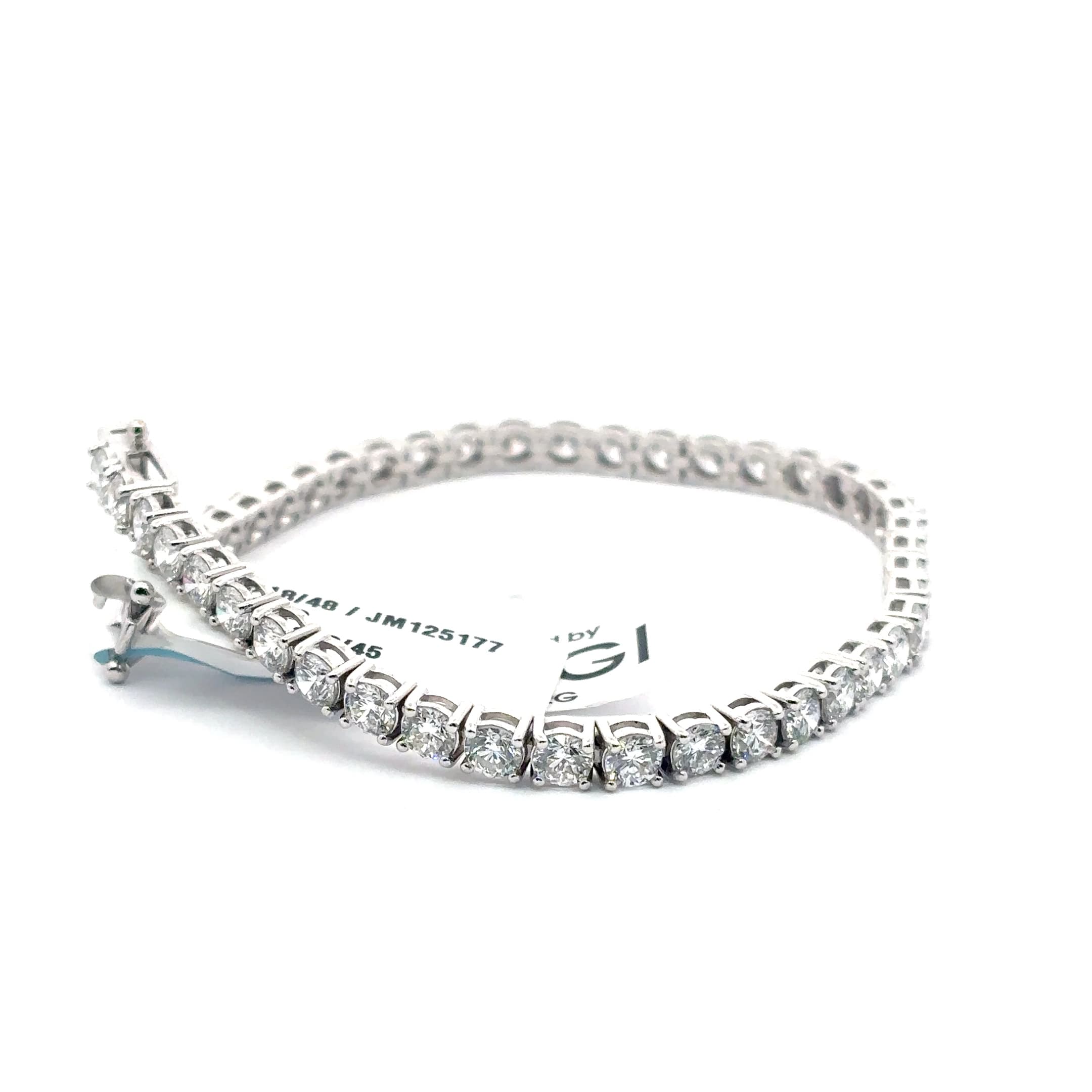 Diamond Tennis Bracelet in White Gold over Silver 3