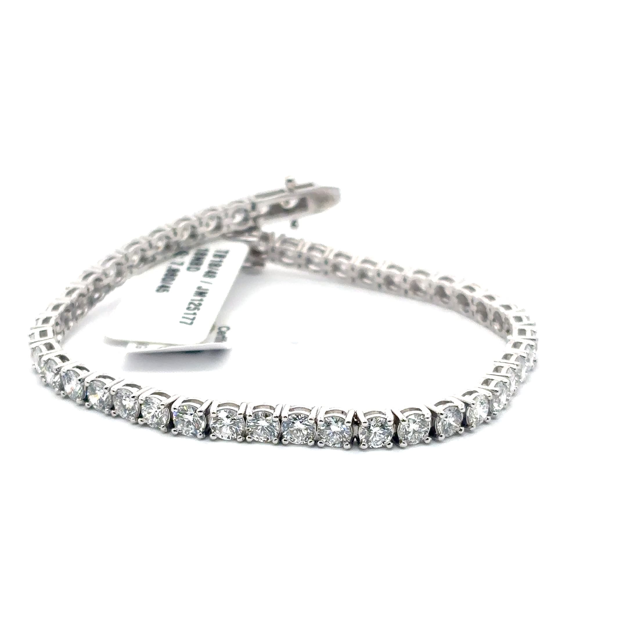 Diamond Tennis Bracelet in White Gold over Silver 4