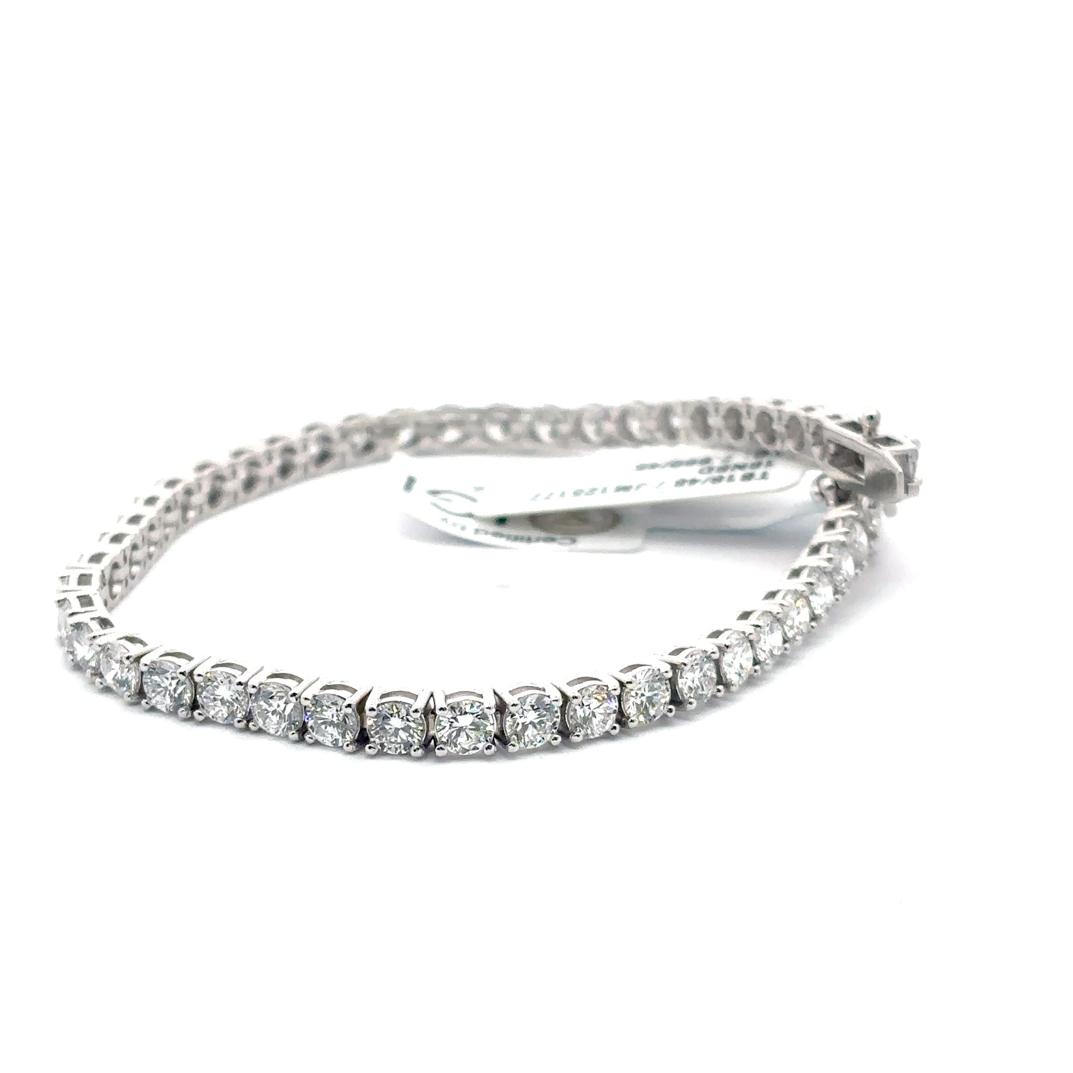 Diamond Tennis Bracelet in White Gold over Silver 5