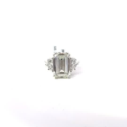 Diamond Emerald Cut Multi Stone Ring