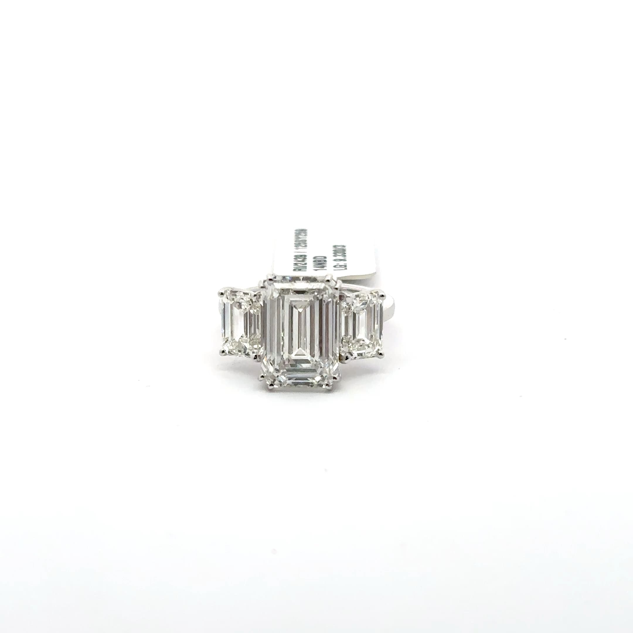 White Gold White Gold Emerald Cut Diamond Three-Stone Ring 2
