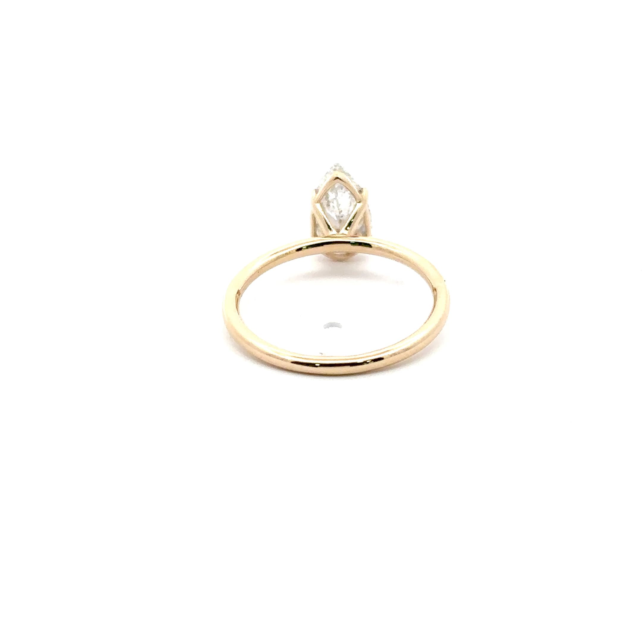 Pear-Cut Diamond Solitaire Ring in Yellow Gold 4