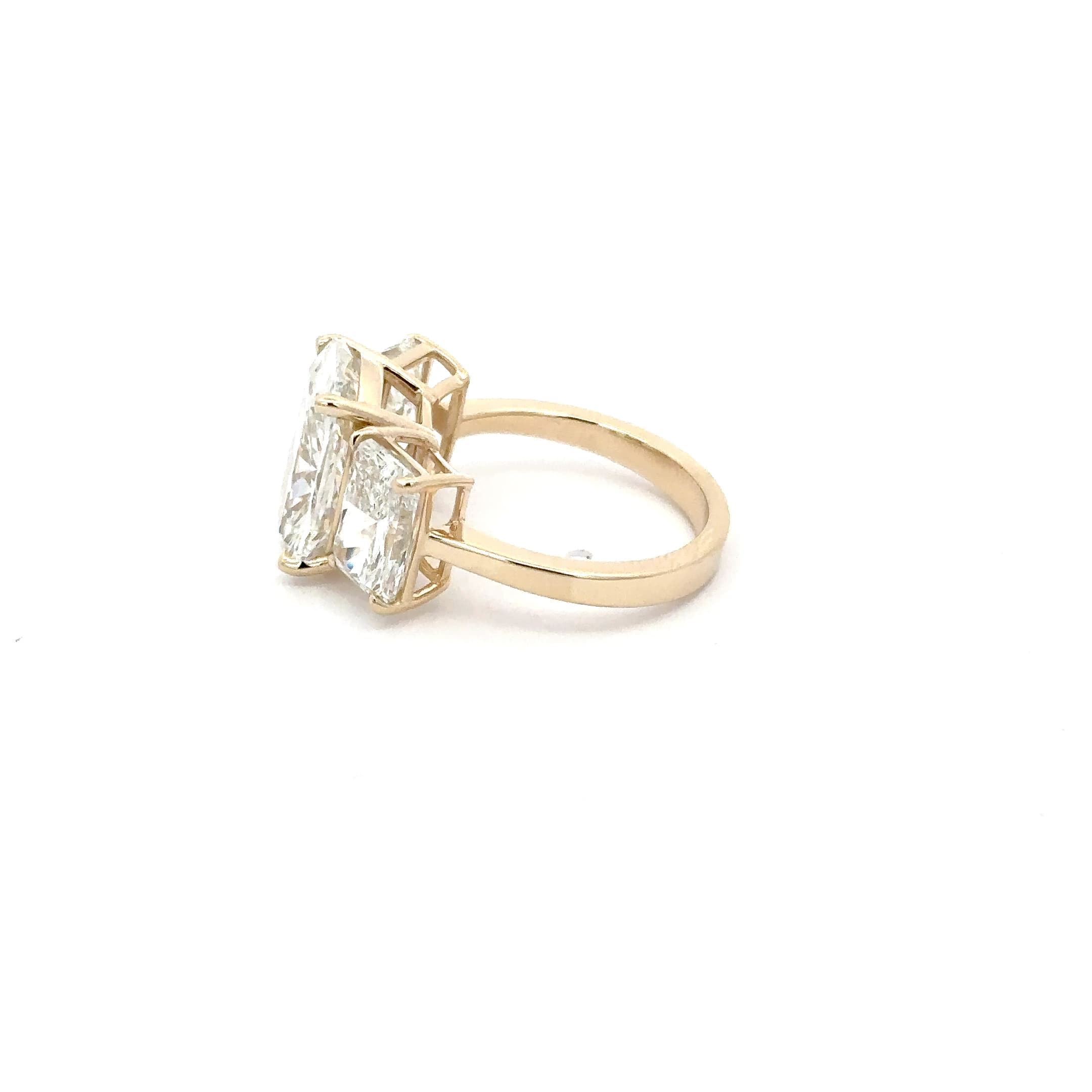 Cushion Cut Diamond Multistone Ring in Yellow Gold 3