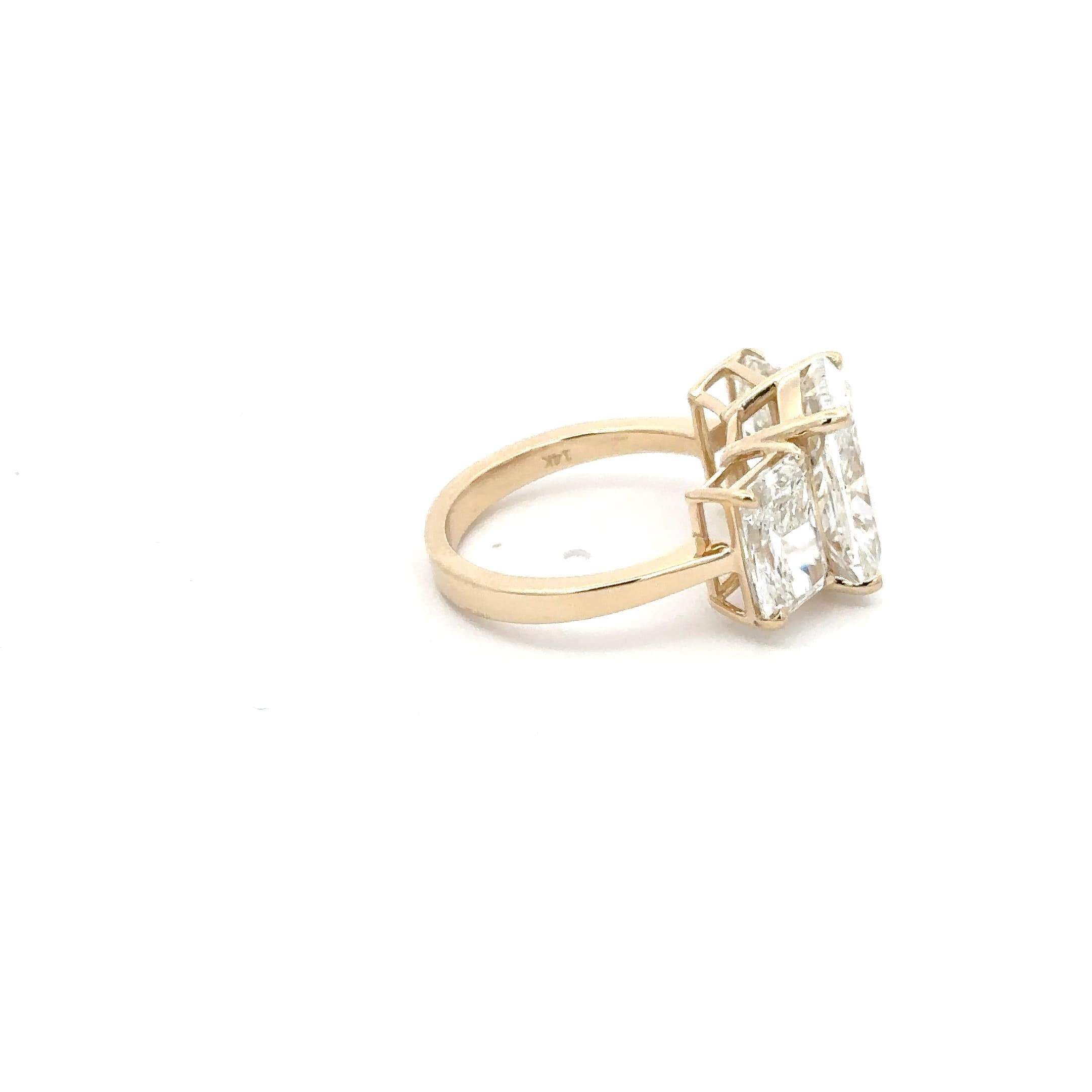 Cushion Cut Diamond Multistone Ring in Yellow Gold 5