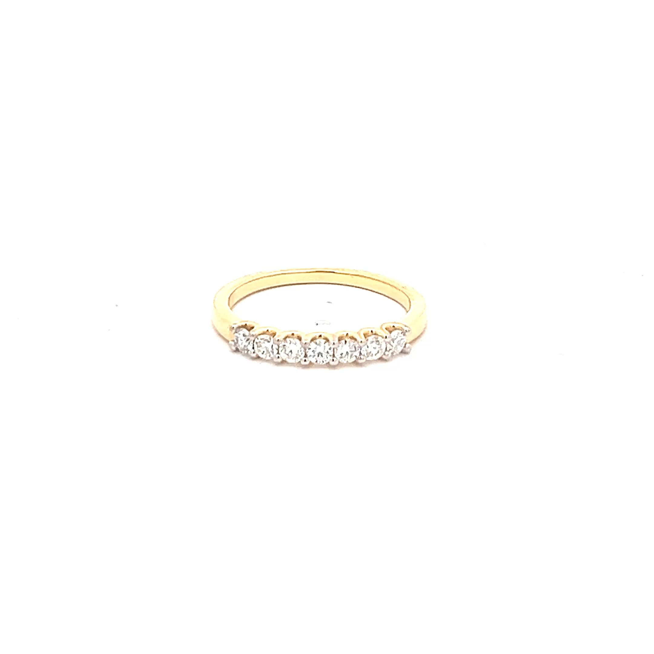 Yellow Gold Multistone Ring with Round Cut Diamonds 2
