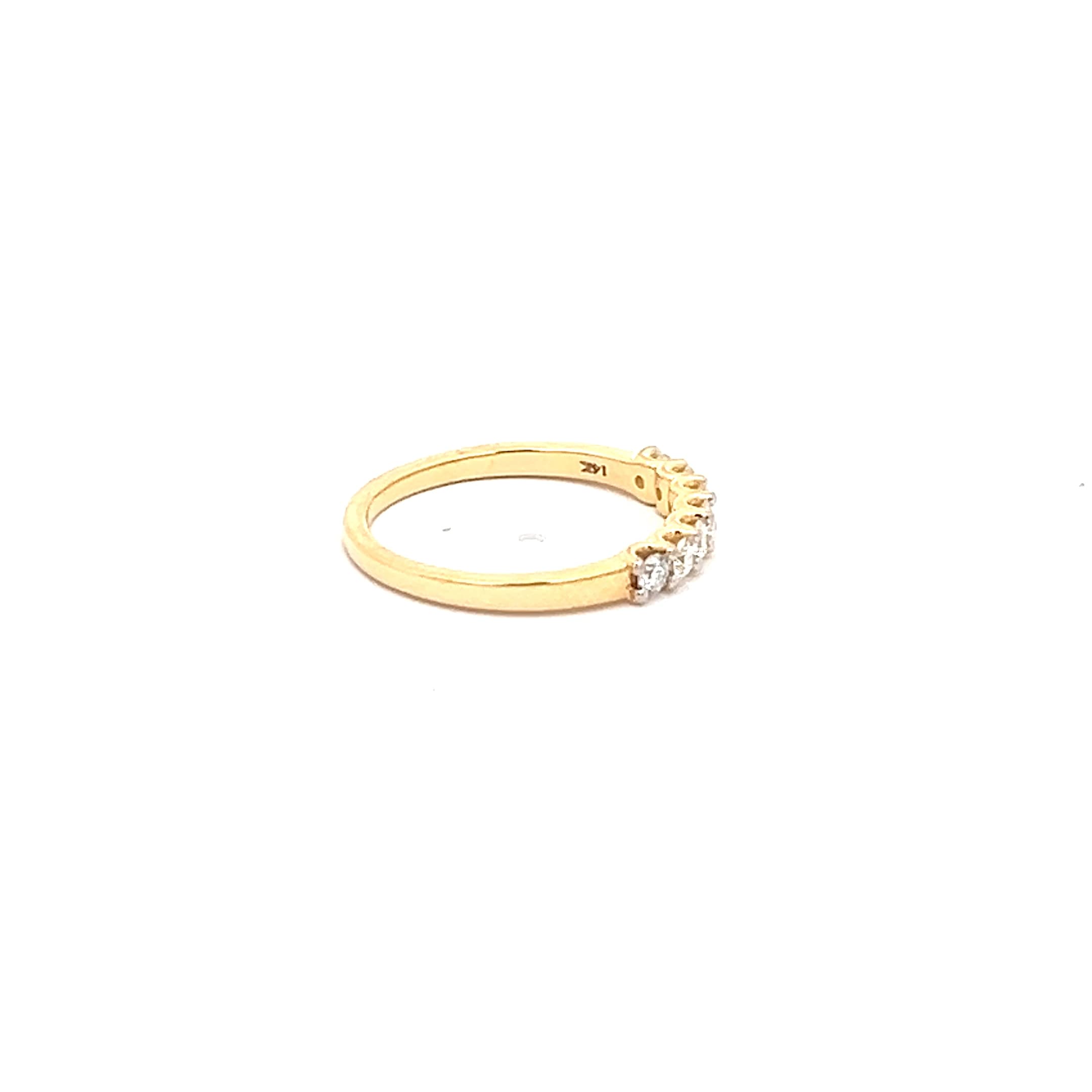 Yellow Gold Multistone Ring with Round Cut Diamonds 5