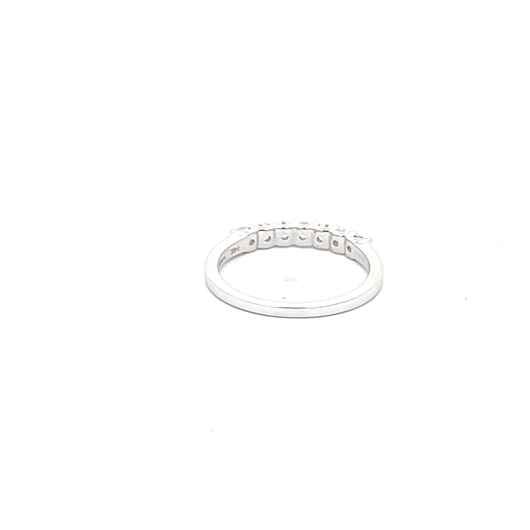 Silver Multi-Stone Ring with Brilliant-Cut Diamonds in White Gold Finish 4