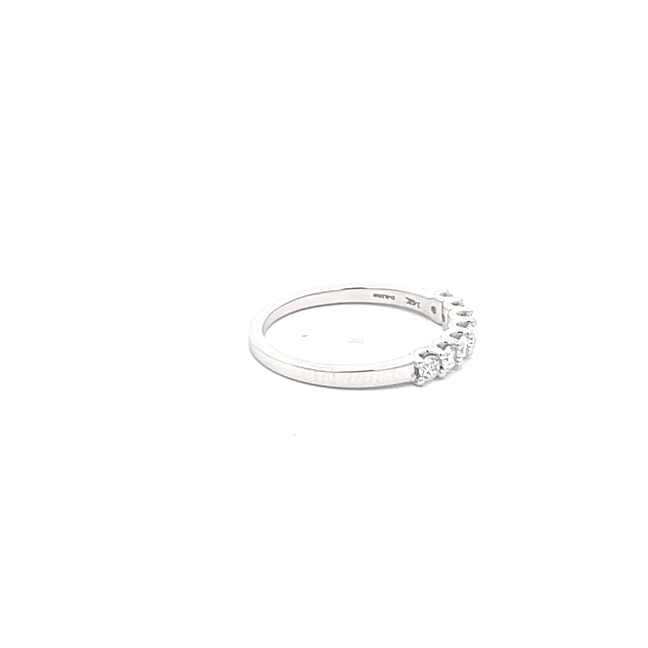 Silver Multi-Stone Ring with Brilliant-Cut Diamonds in White Gold Finish 5