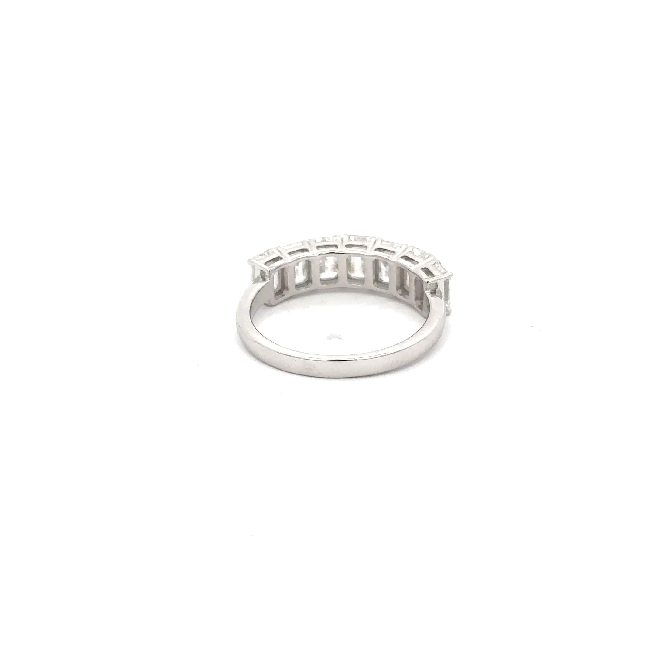 White Gold Eternity Ring with Emerald Cut Diamonds 4
