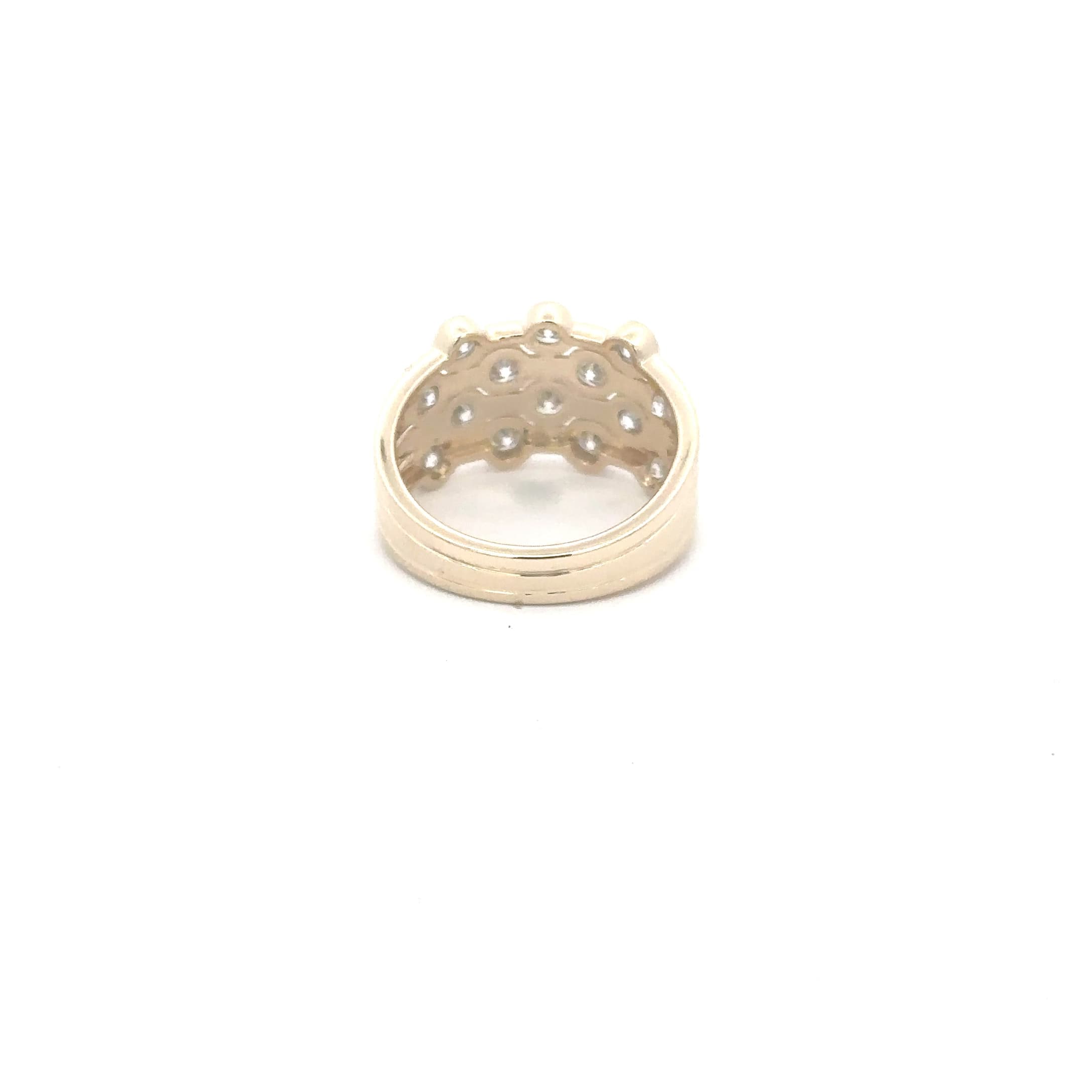 Yellow Gold Multistone Ring with Round Brilliant Cut Diamonds 4