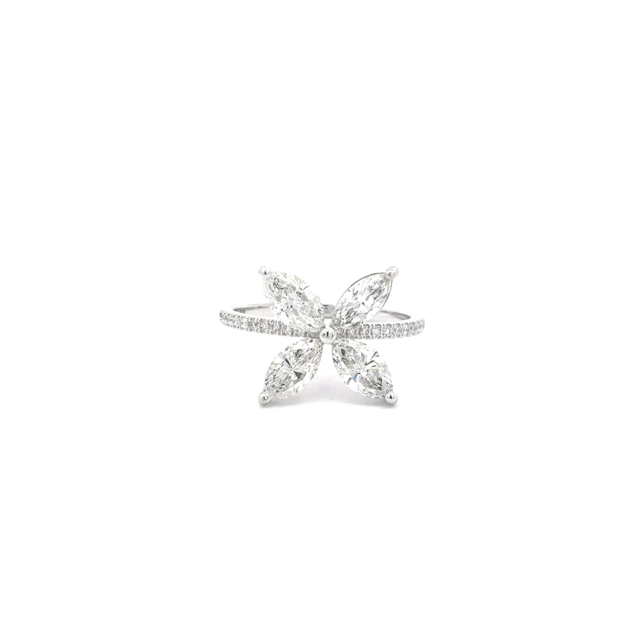Multi-Stone Ring with Marquise Cut Diamonds 2